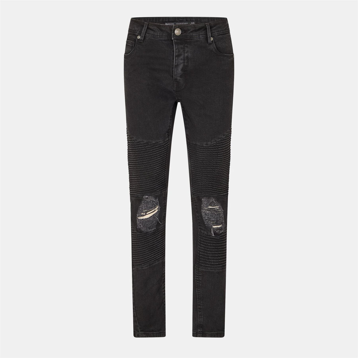Brave Soul Wash Biker Jeans