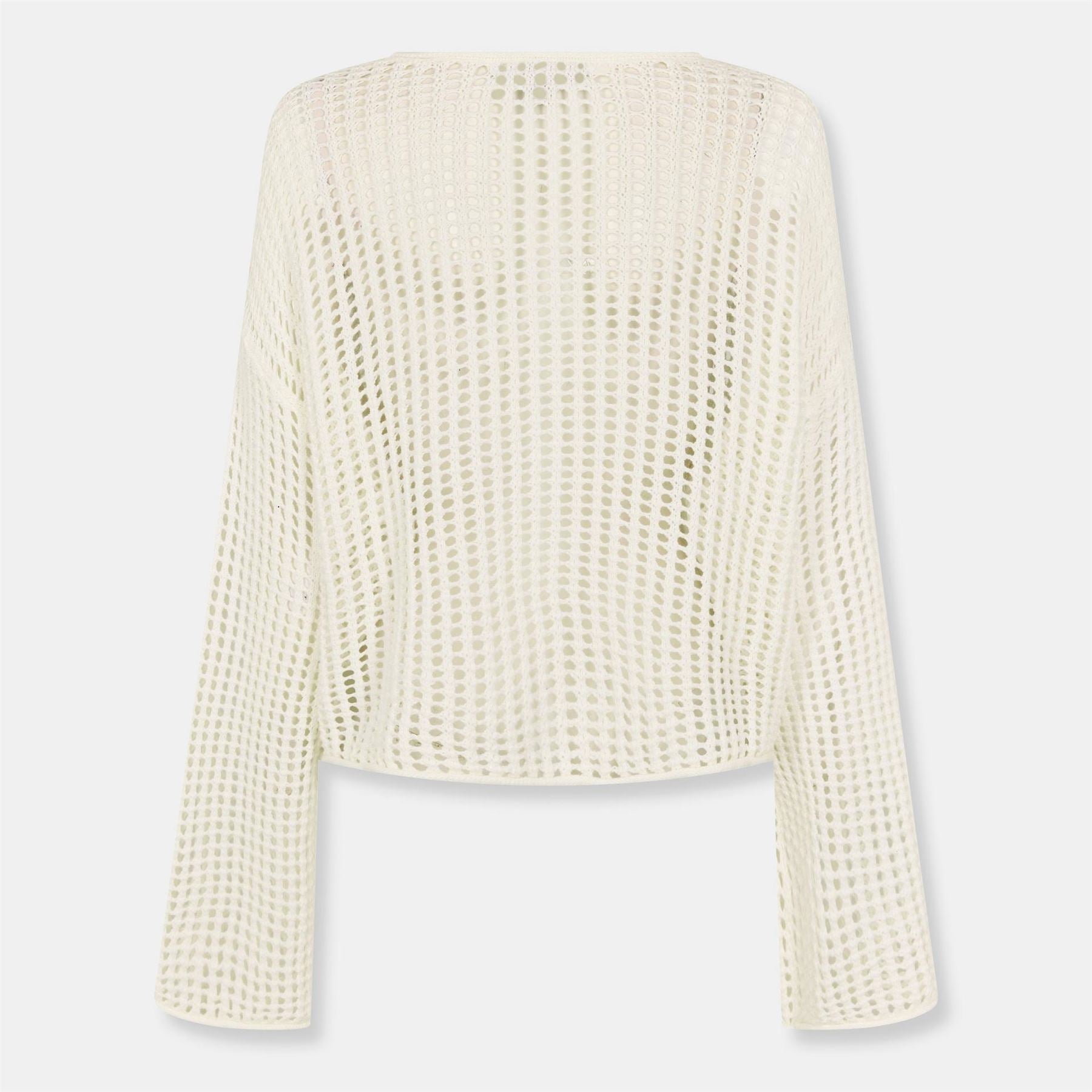 Vans Mila Open Knit Cropped Crew Neck Relaxed Fit Sweater