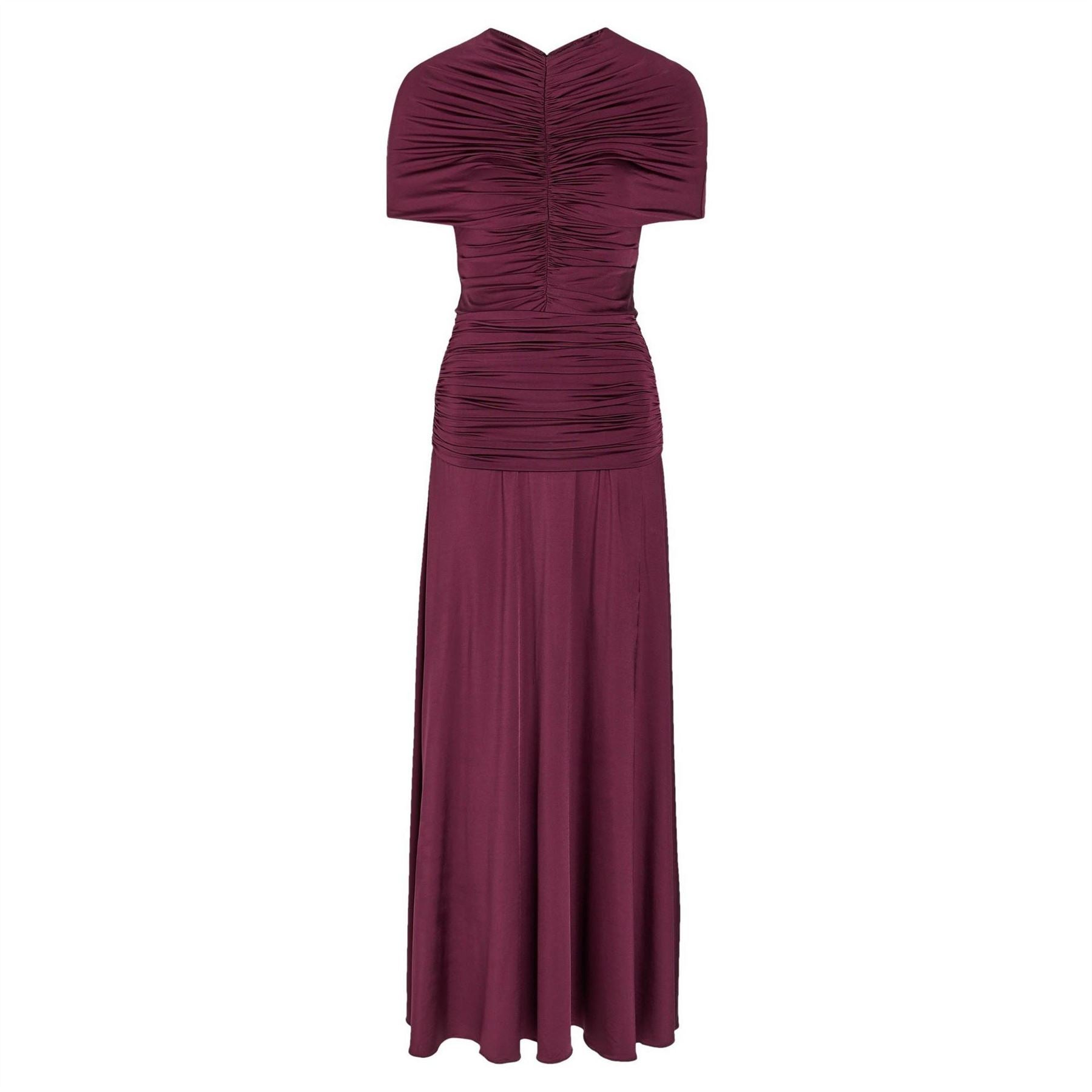 Self Portrait Jersey Gathered Midi Dress