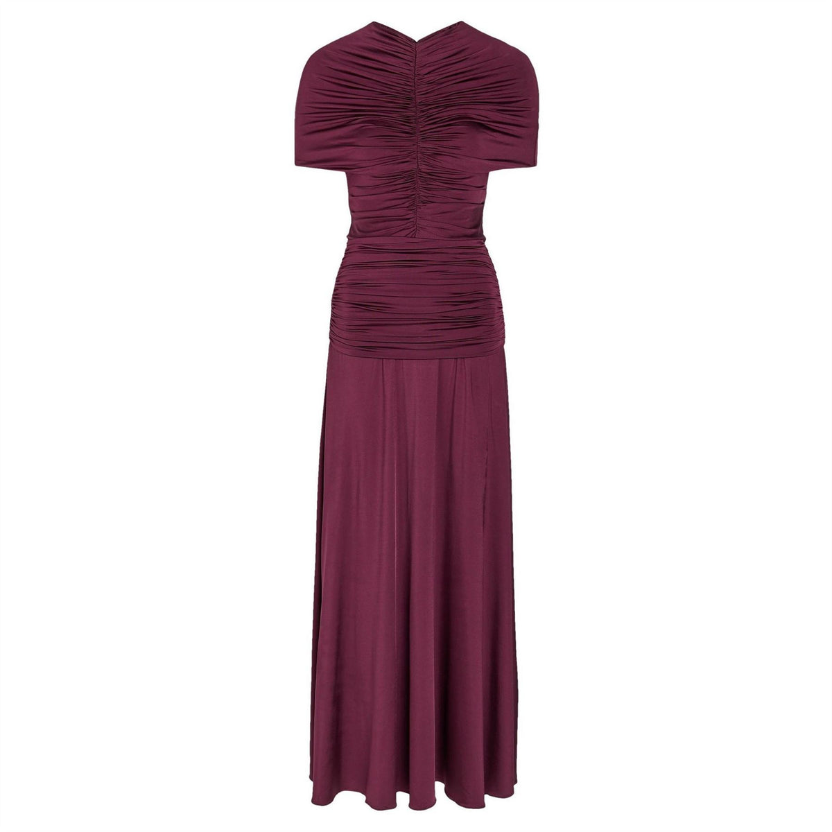 Self Portrait Jersey Gathered Midi Dress
