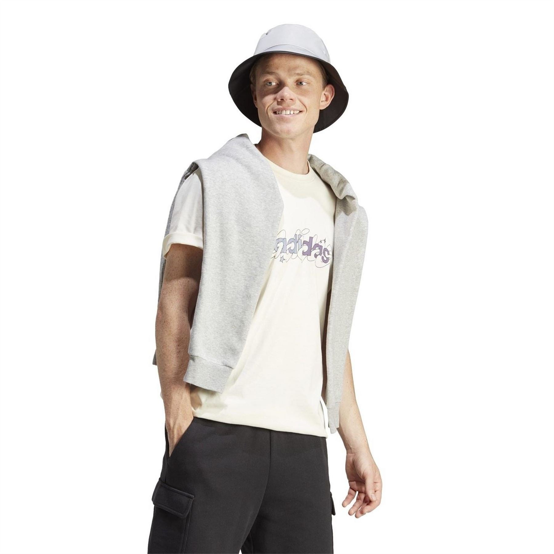 adidas Mens Essentials Single Jersey Linear Embroidered Logo T-Shirt