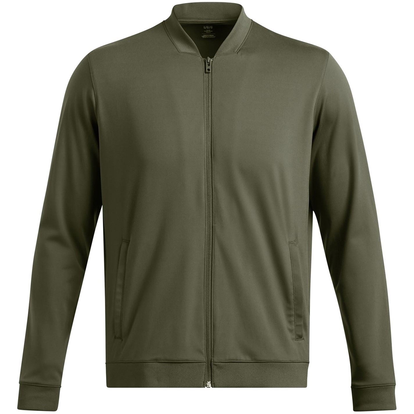 Under Armour Meridian Solid Patterned Bomber Jacket with Ribbed Cuff