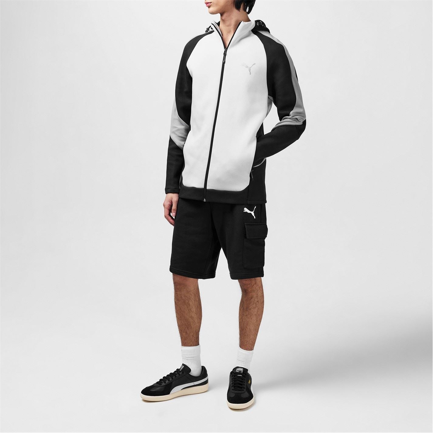 Puma Full Zip Hooded Hip Length Relaxed Fit Top