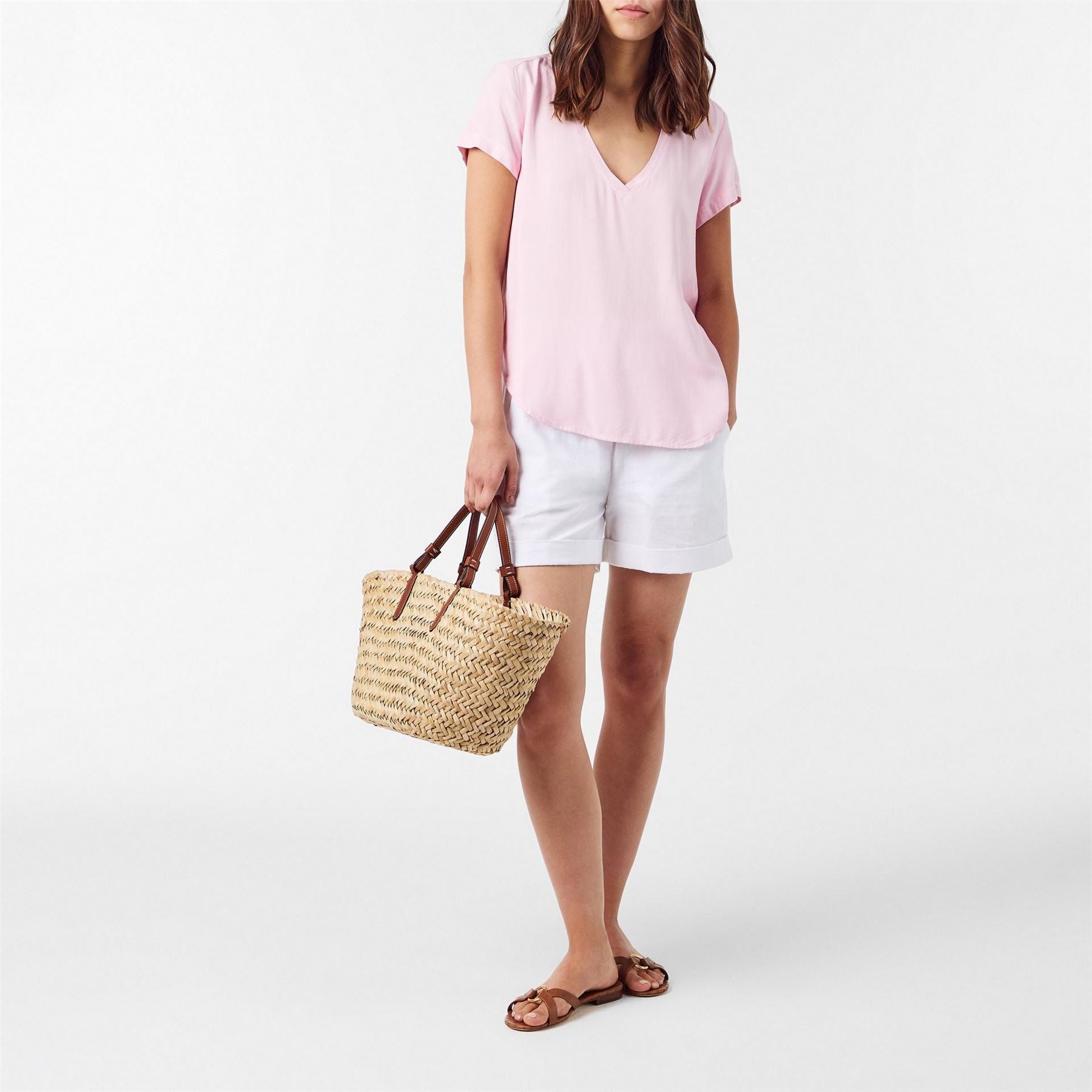 Bella Dahl V-Neck Regular Fit Short Sleeve T-Shirt