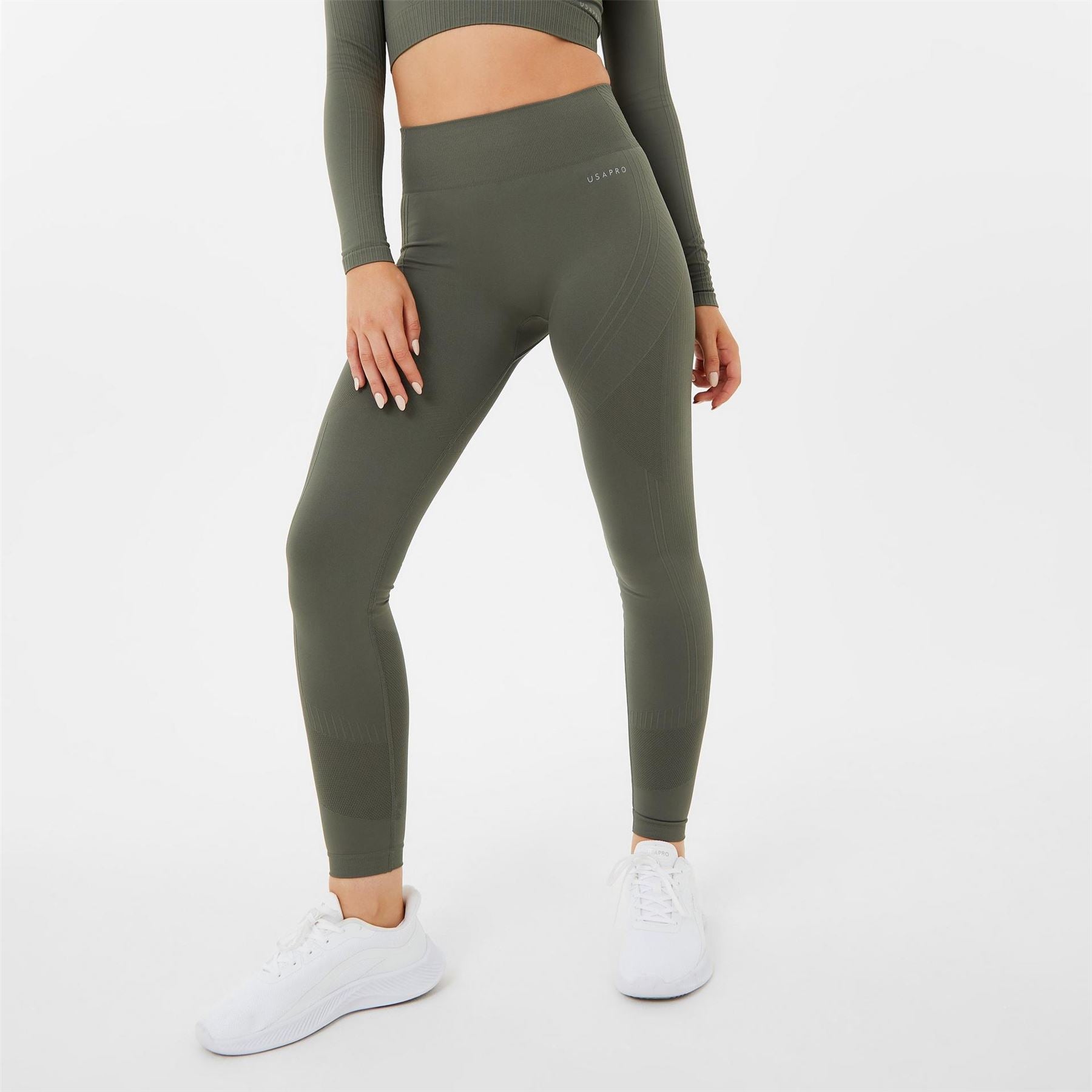 USA Pro Womens High Rise Seamless Tights