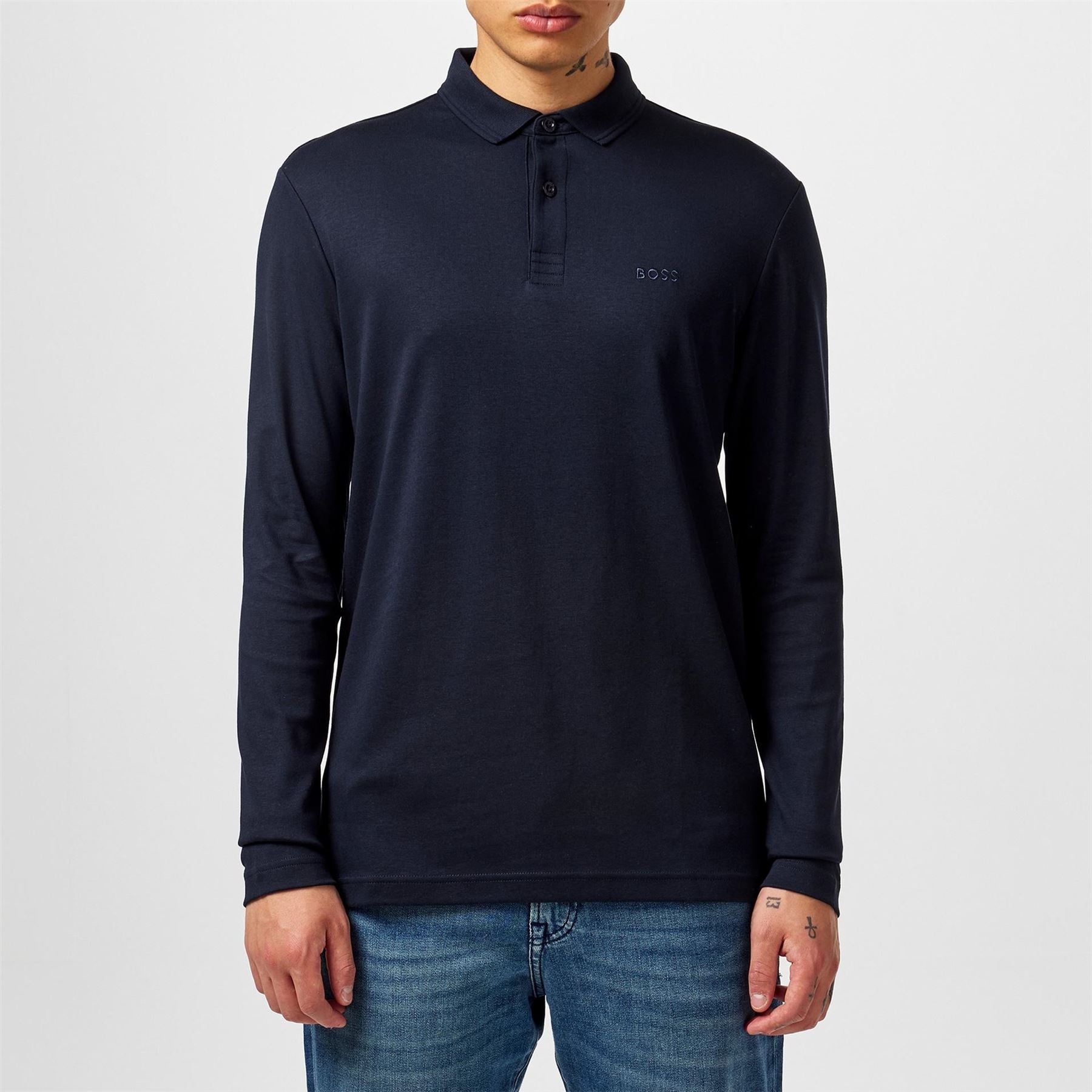 Boss Pirol Long Sleeve Polo Shirt, Timeless Design