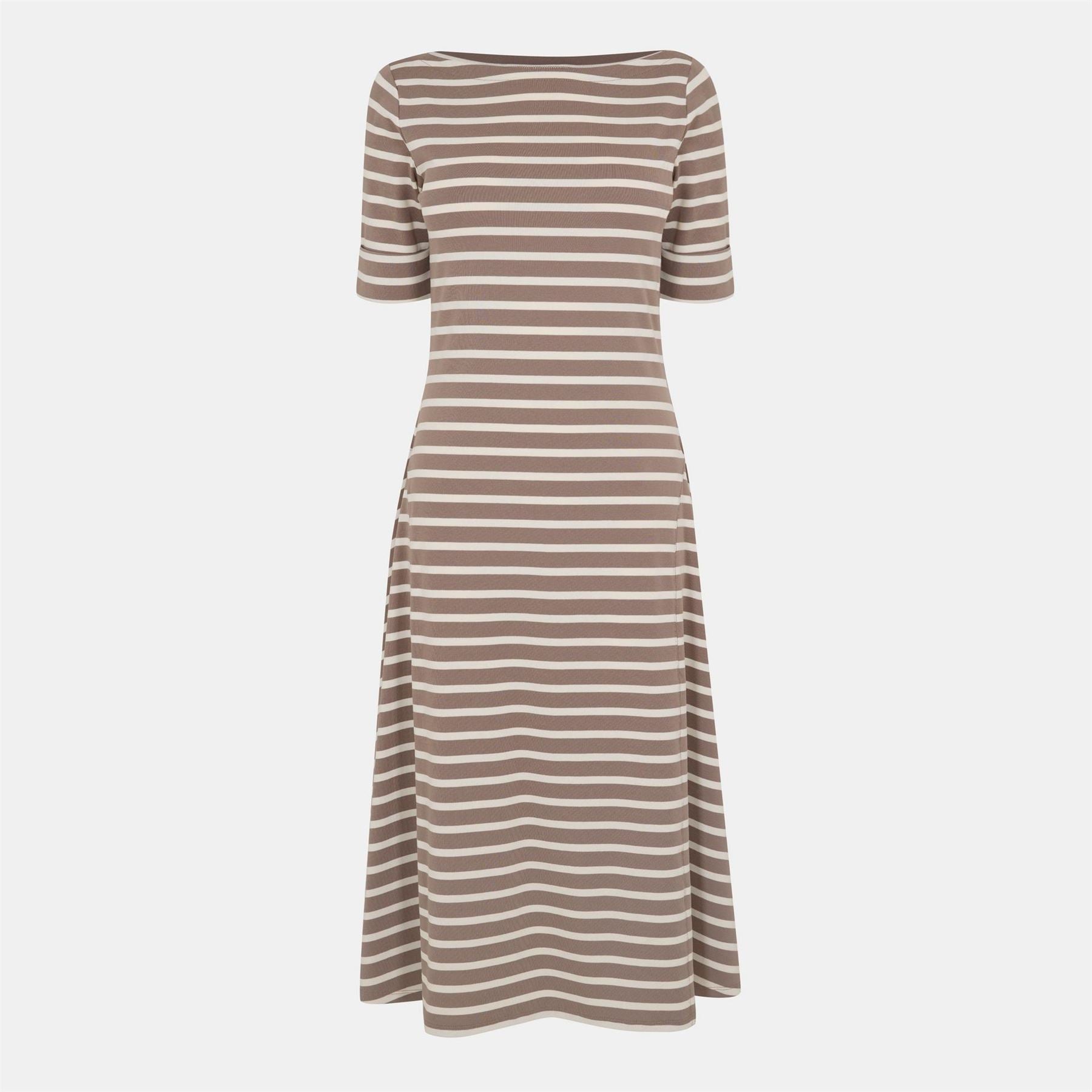 Lauren by Ralph Lauren Munzie Boat Neck Short Sleeve Dress