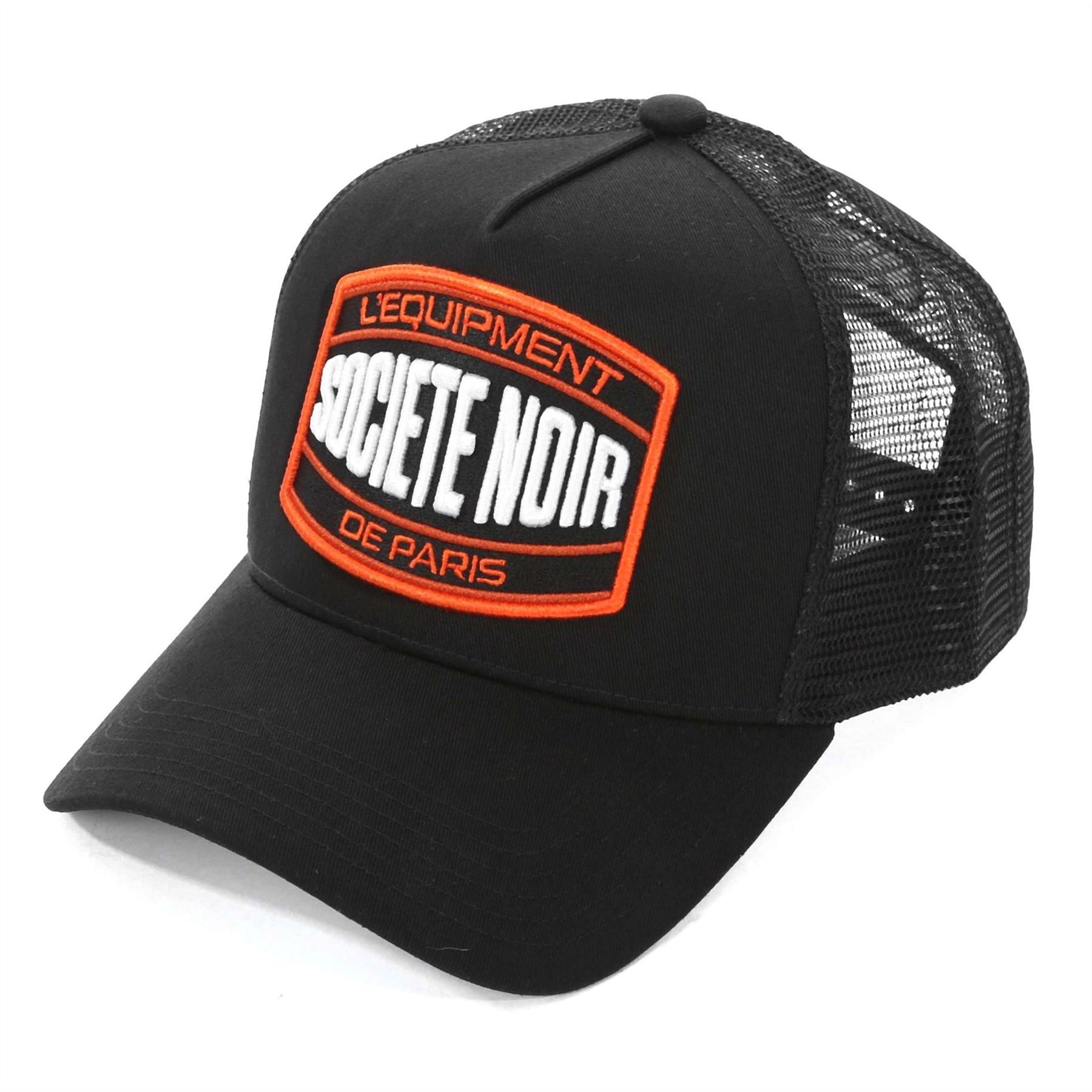 Societe Noir Marais Lettering Trucker Cap