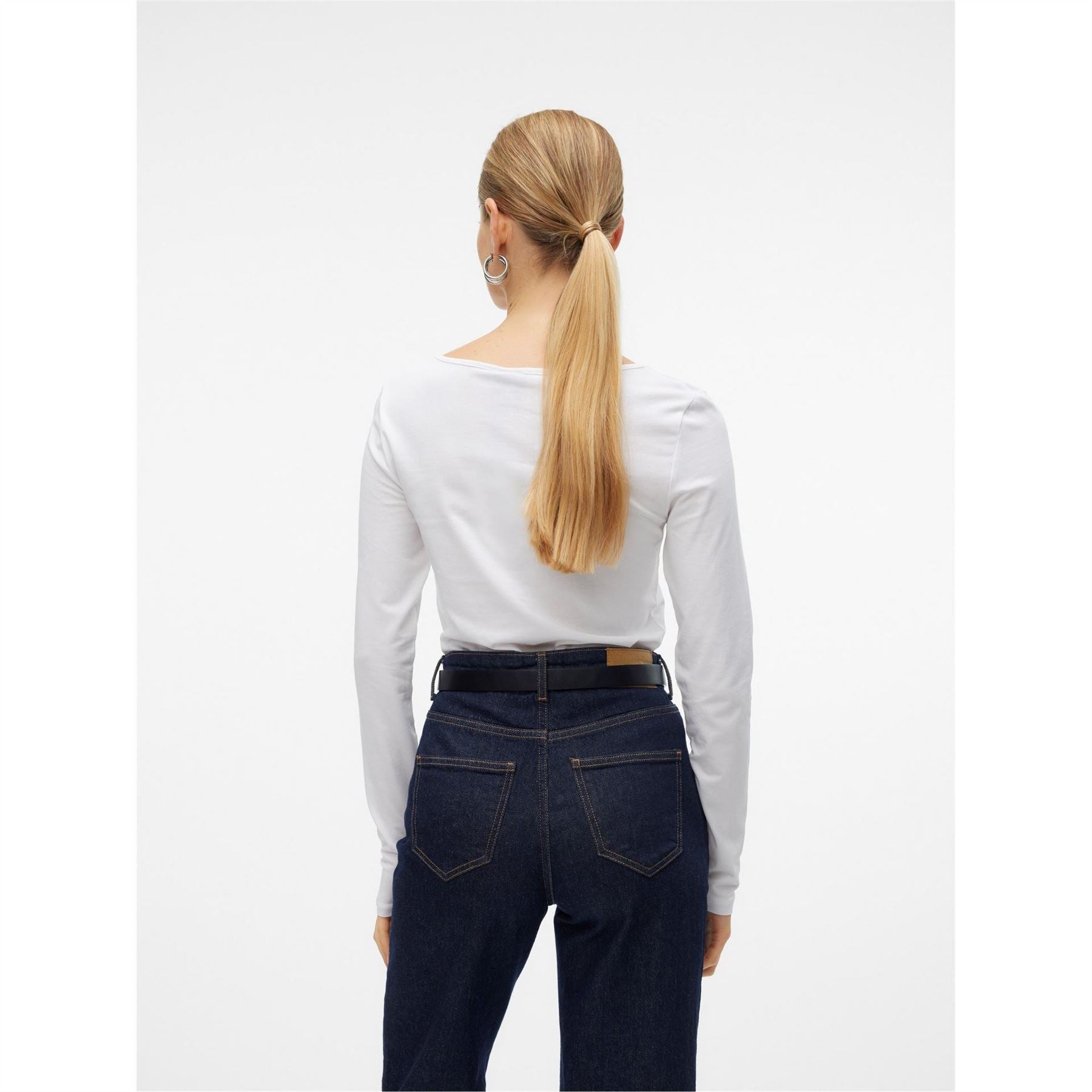 Vero Moda Scoop Neck Regular Fit Long Sleeve T-Shirt