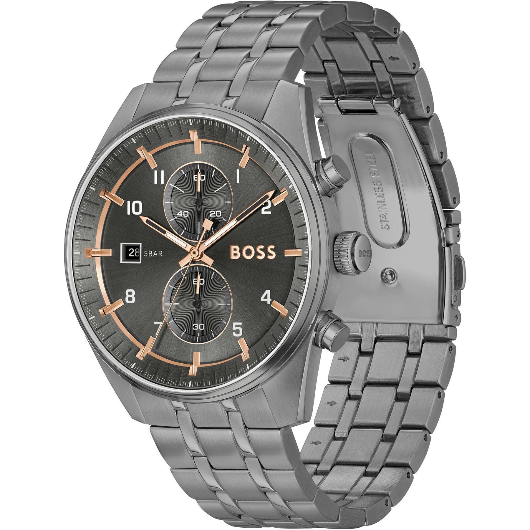 Boss Skytraveller 44mm Chronograph Water Resistant Analogue Quartz Watch
