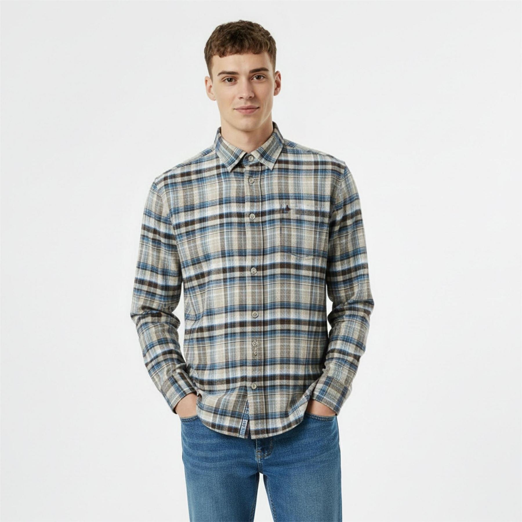 Jack Wills Jw Check Long Sleeve Patterned Shirt
