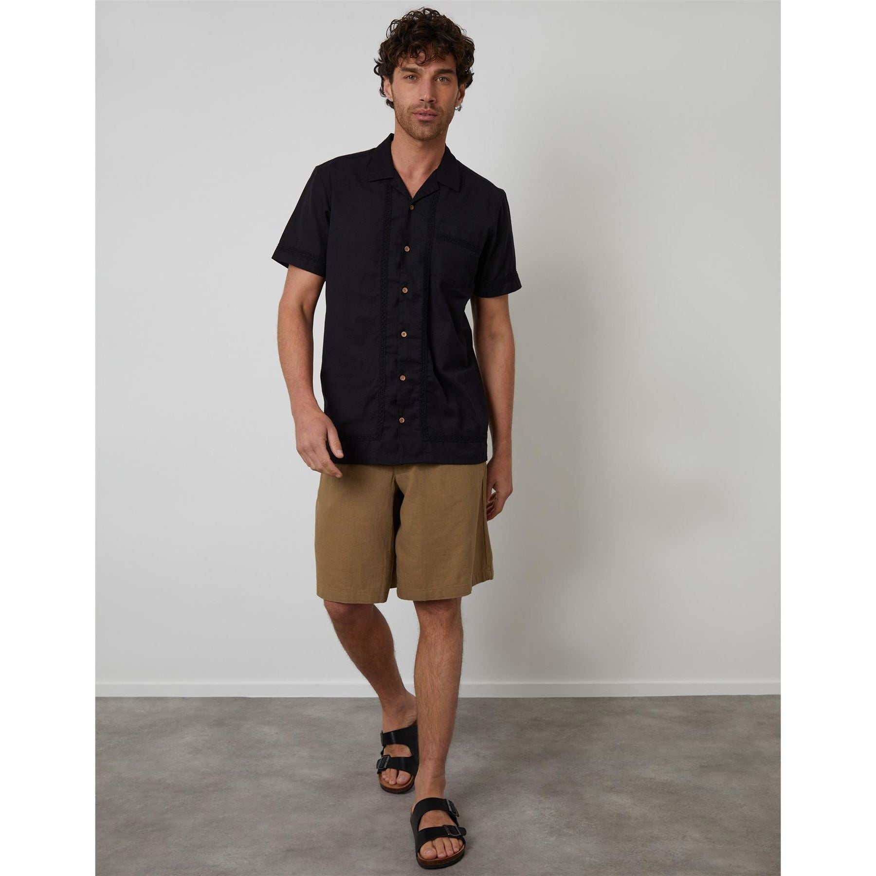 Threadbare Worden Short Sleeve Bowling Shirt