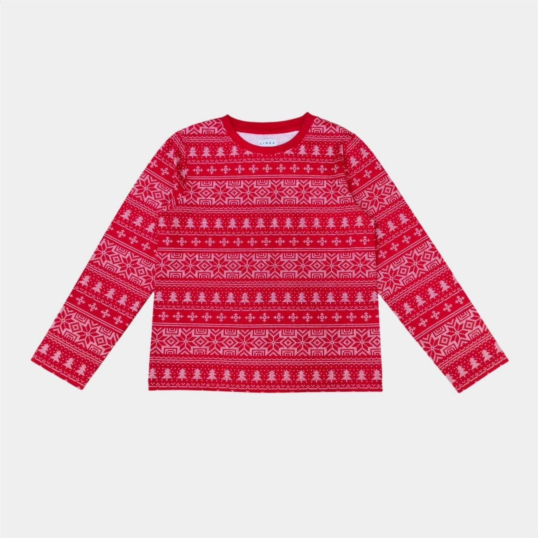 Linea Kids Fairisle Christmas Cotton Long Sleeve Pyjama Sets