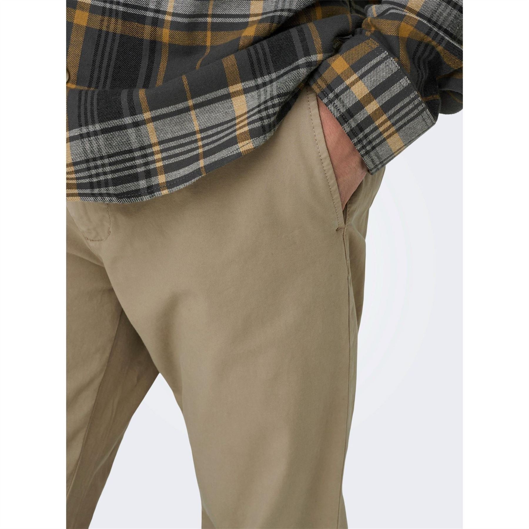 Only Solid Patterned Straight Chinos