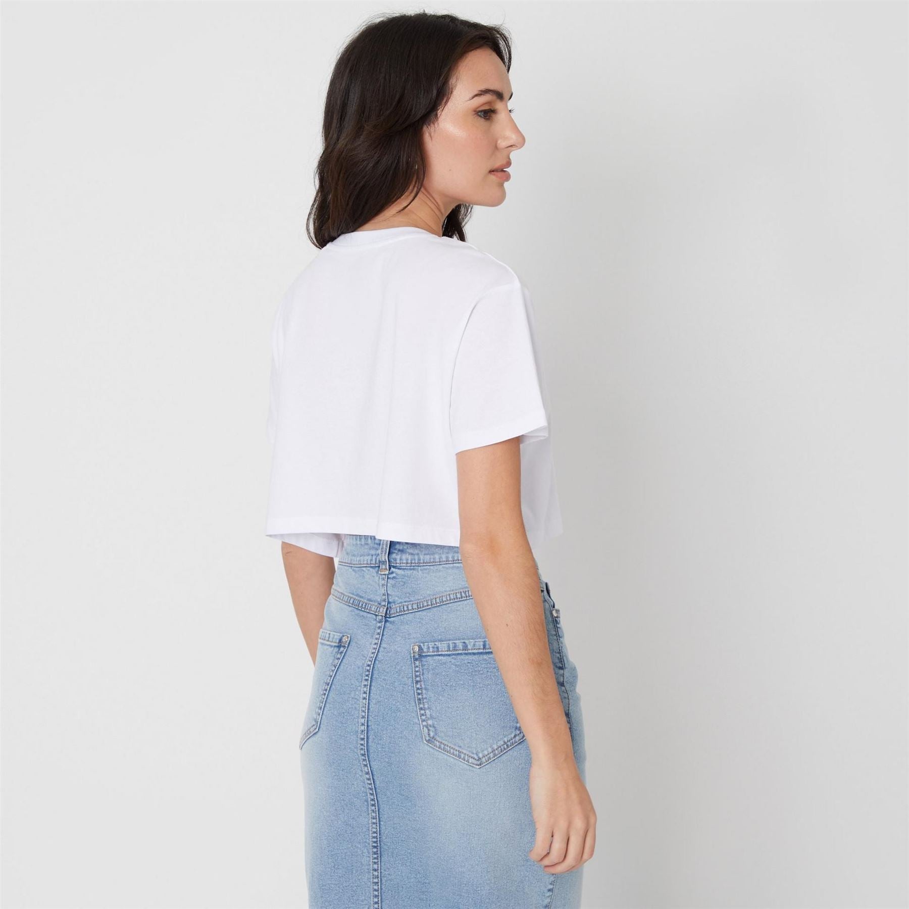 Be You Cropped Crew Neck Regular Fit T-Shirt