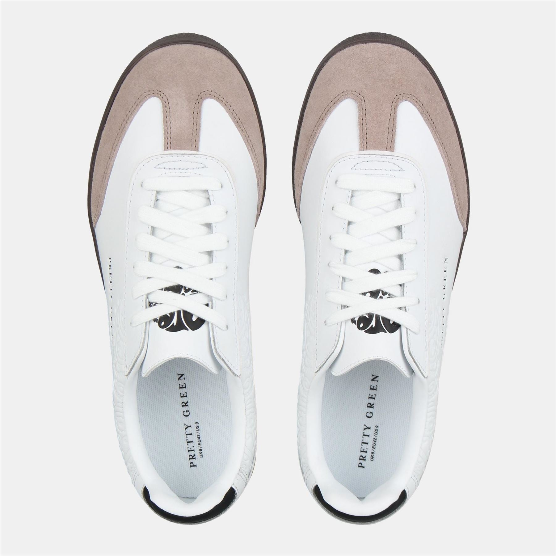 Pretty Green Moorgate Leather Court Trainers