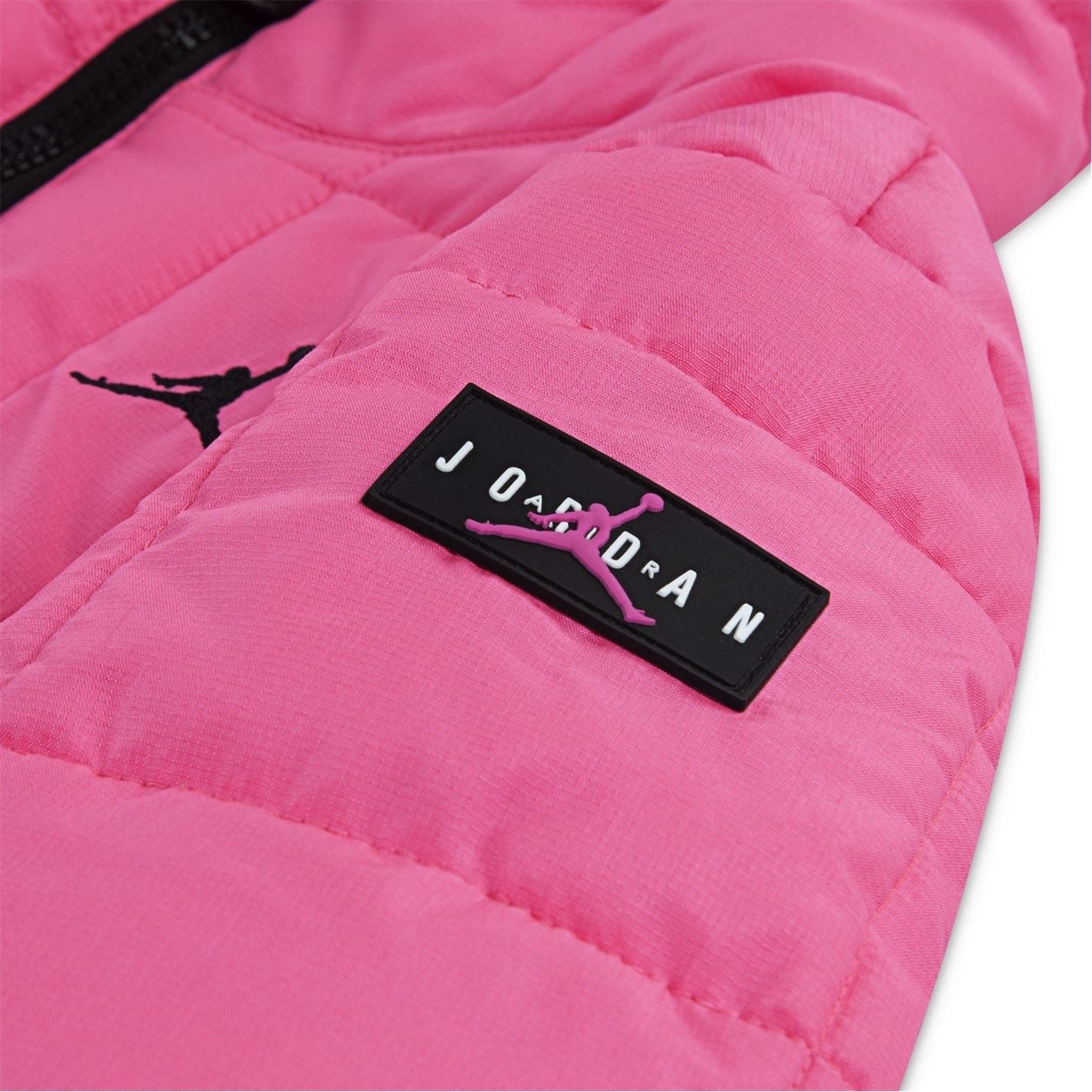 Air Jordan Solid Patterned Hooded Puffer Jacket