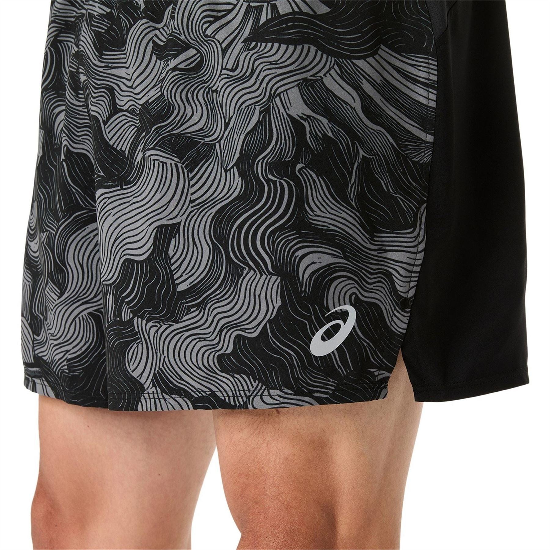 Asics Mens All Over Print 5in Short Running