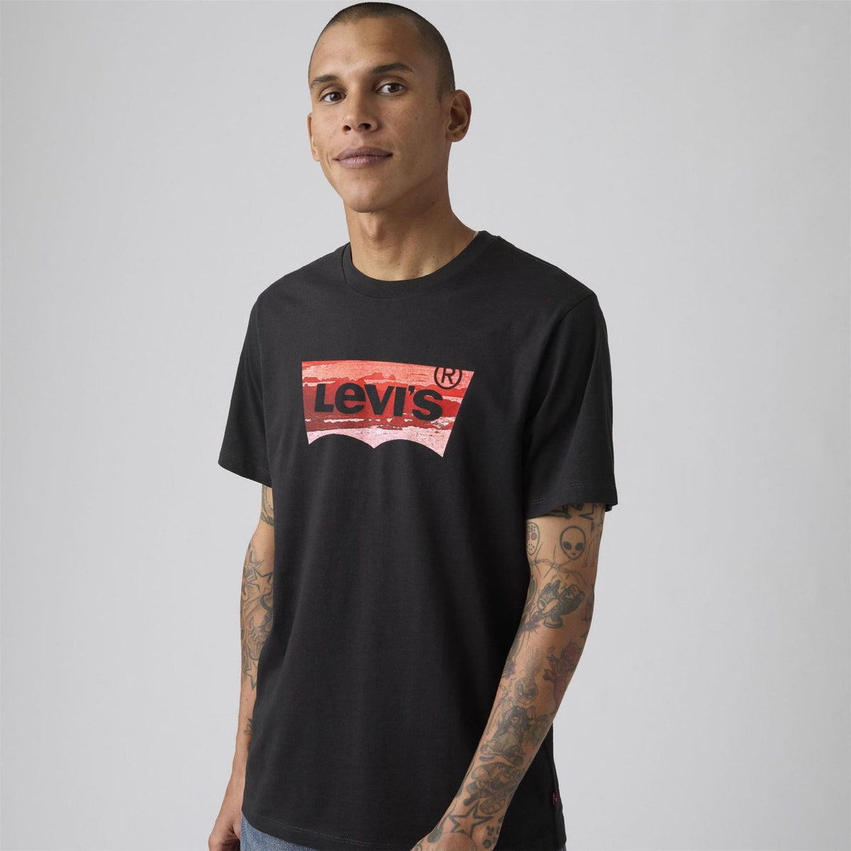 Levis Wordmark Graphic Crew Neck Short Sleeve T-Shirt