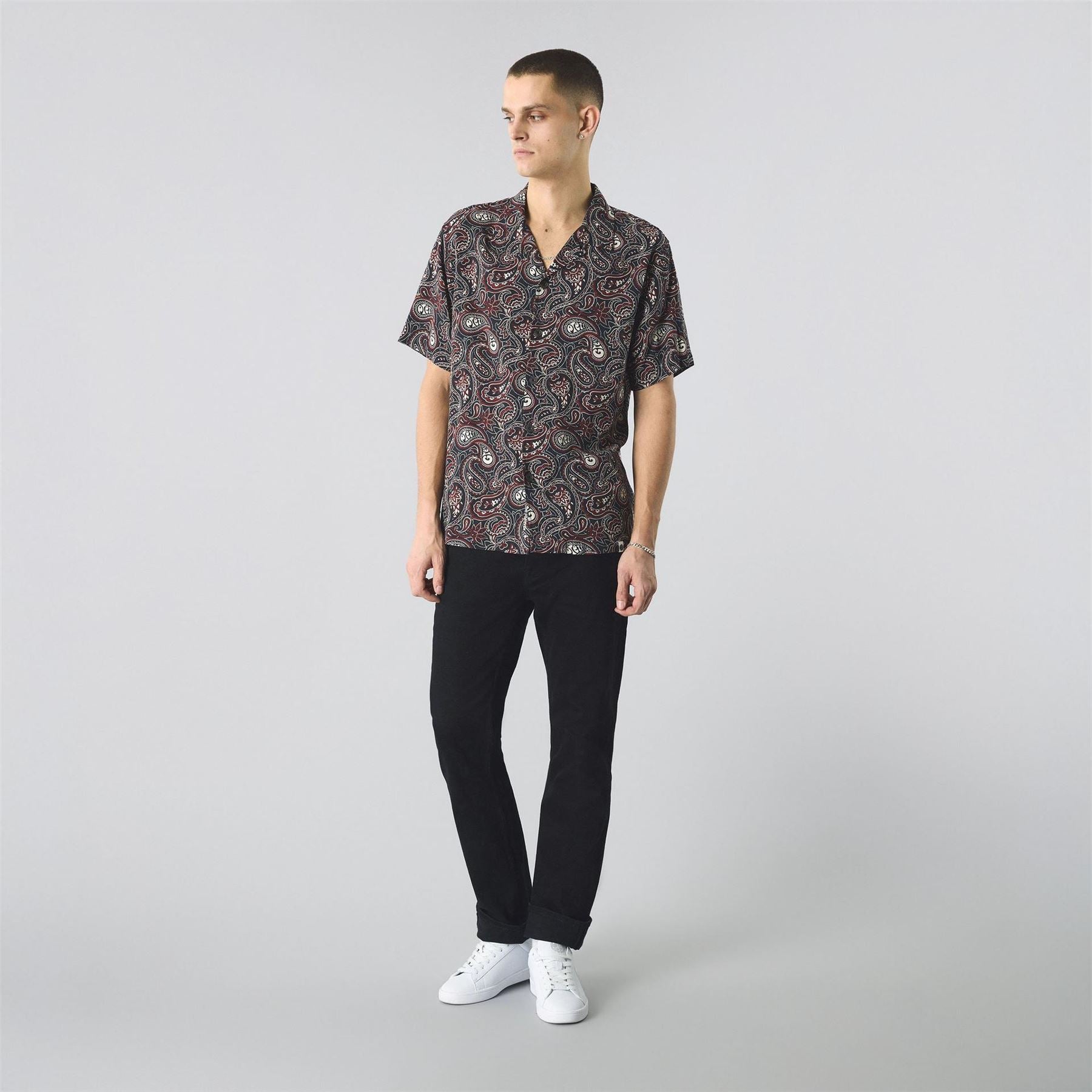 Pretty Green Feltham Paisley Short Sleeve Patterned Shirt