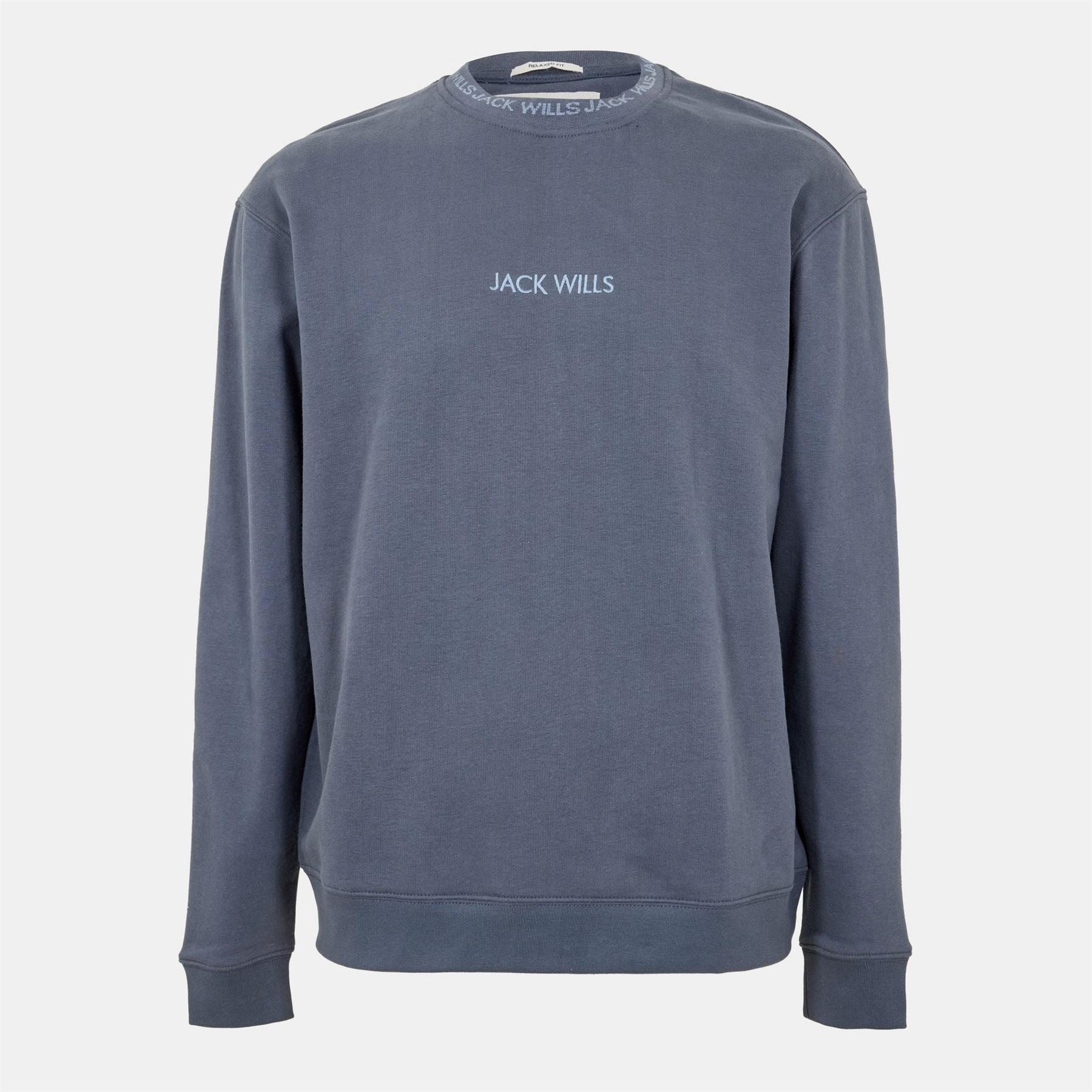 Jack Wills Mens Jacquard Crew Sweatshirt