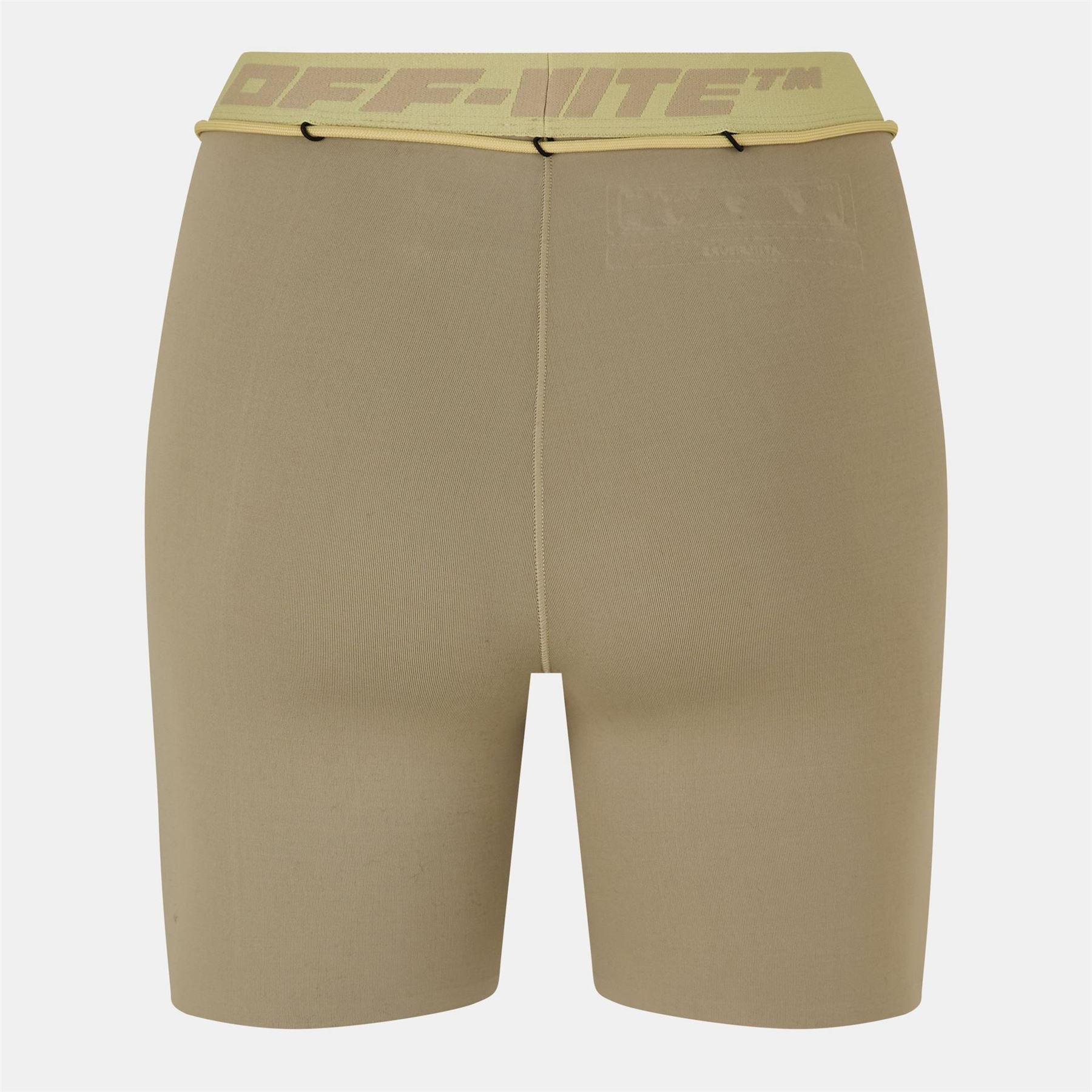 Off White Athletic Slim Fit Bermuda Shorts