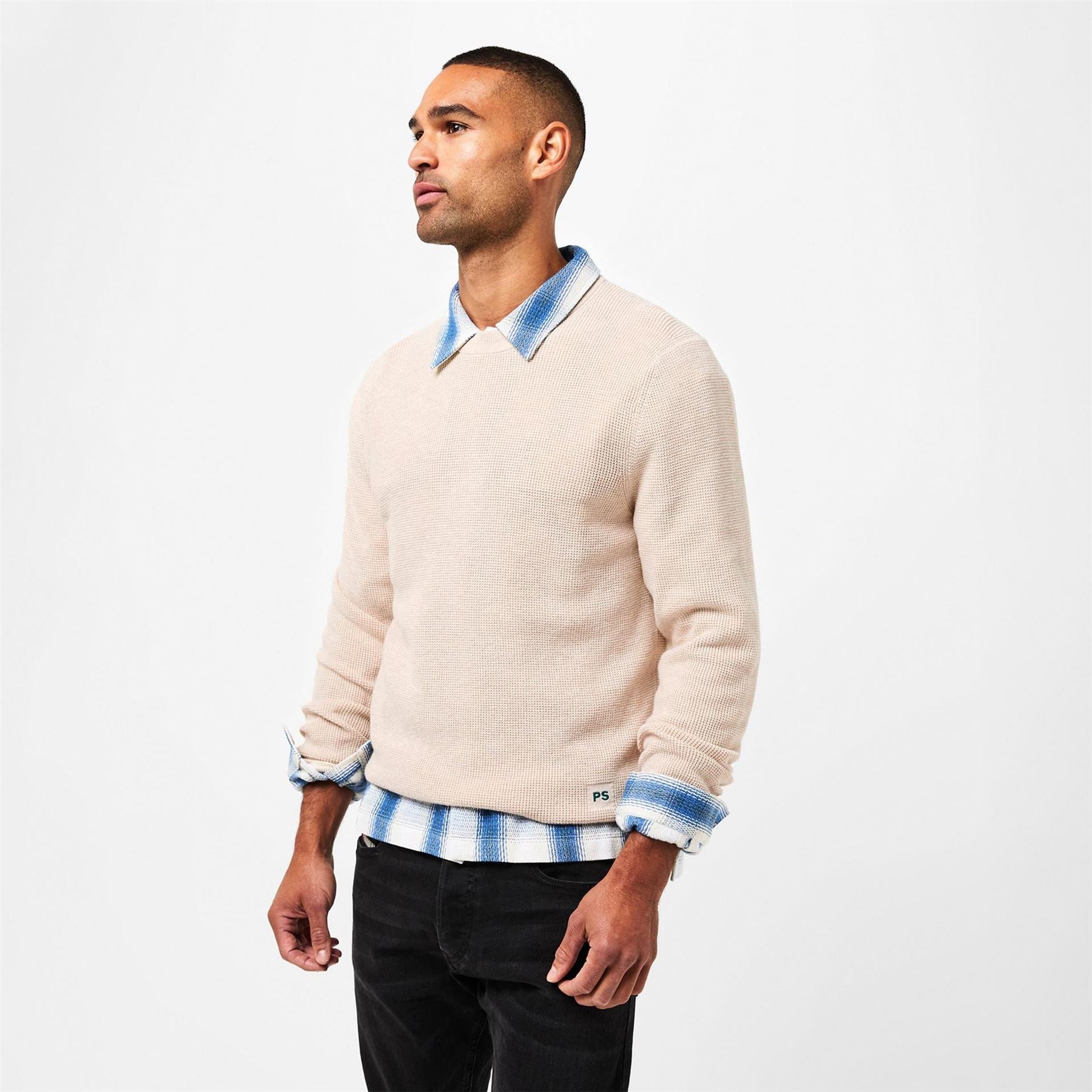 PS Paul Smith Knitted Patch Relaxed Fit Crew Neck Jumper