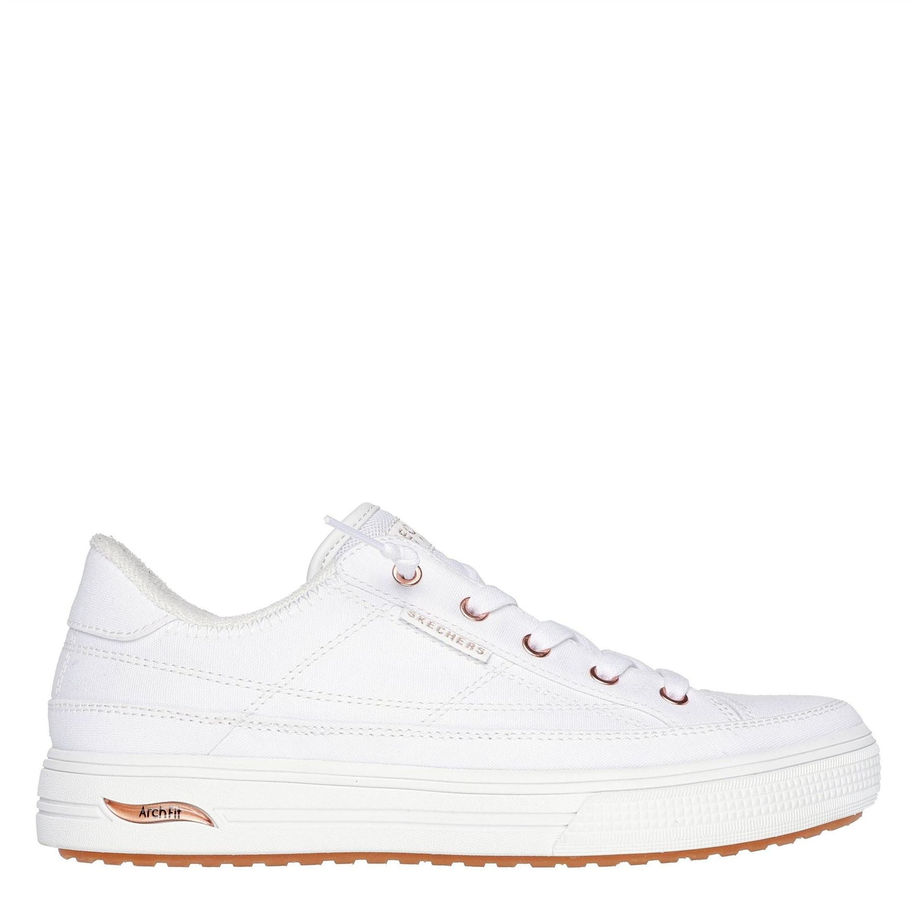 Skechers Womens Fit Arcade Meet Ya There Canvasas Trainers