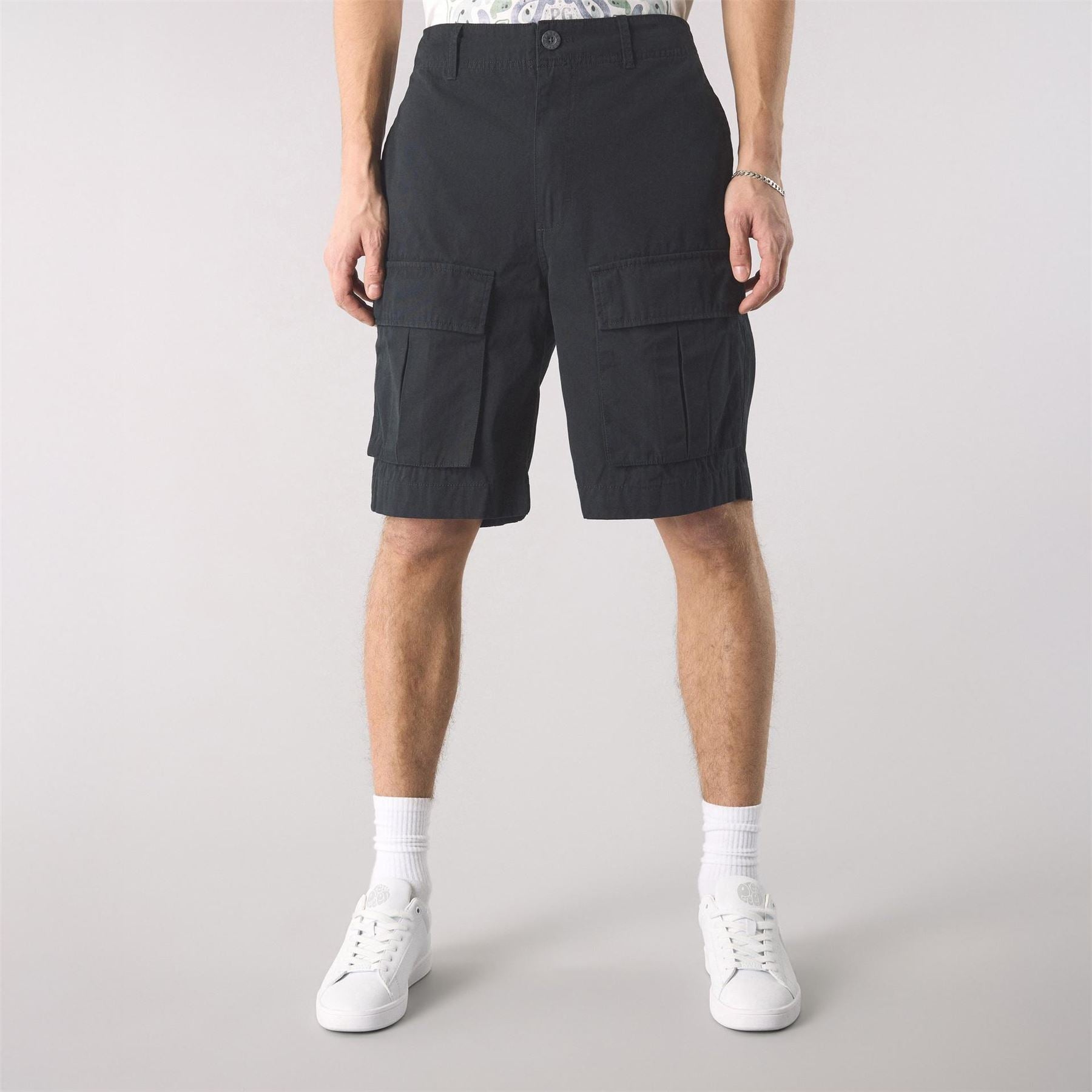 Pretty Green Cargo Shorts with Utility Pocket
