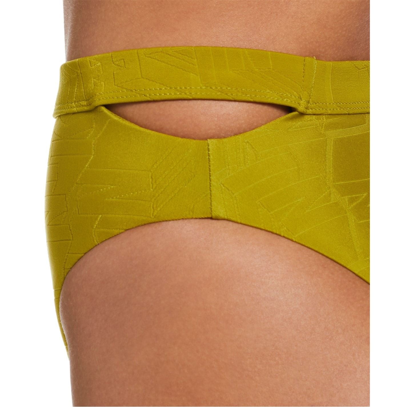 Nike Cut-Out Textured High Waist Bikini Bottom