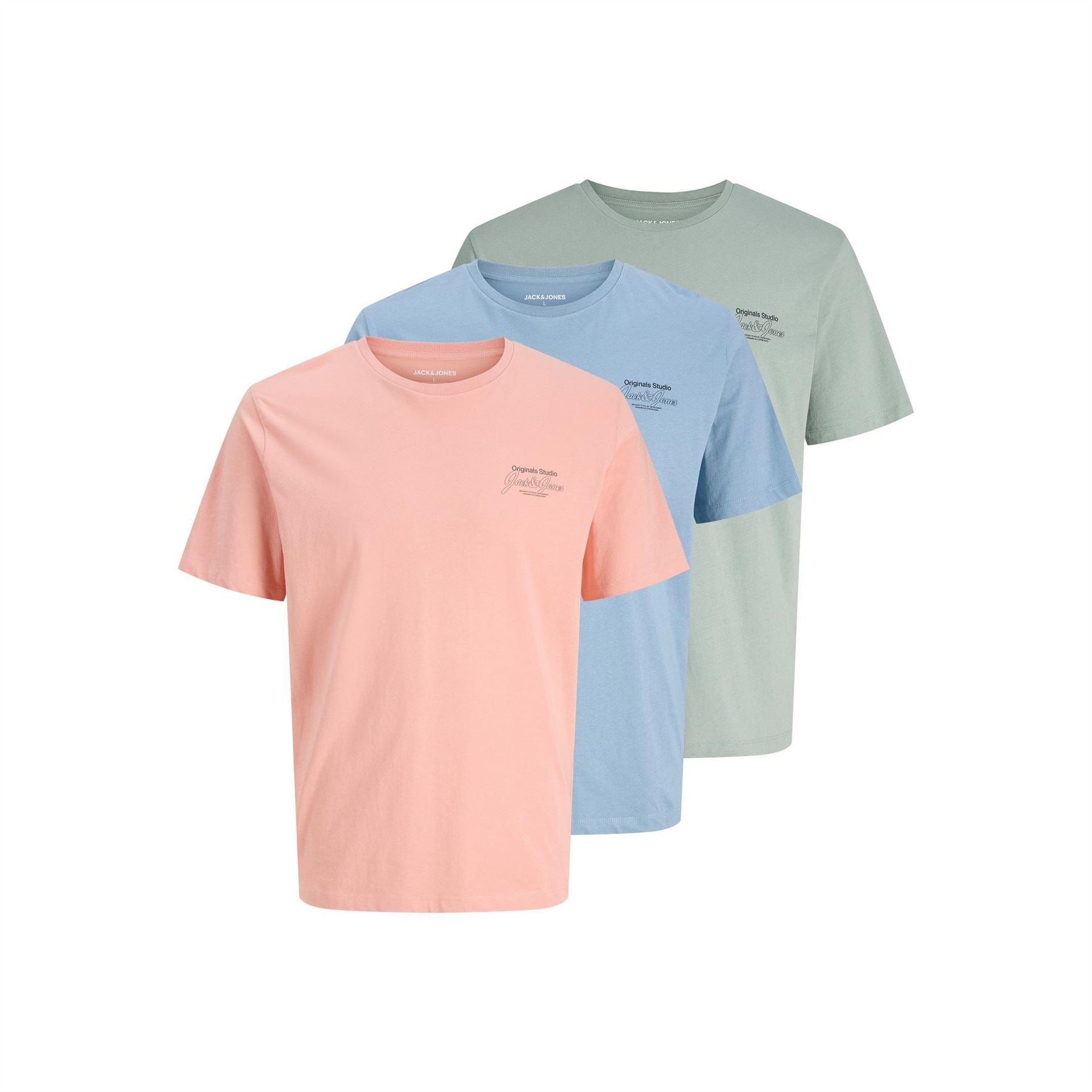 Jack and Jones Regular Fit Crew Neck Lettering T-Shirt