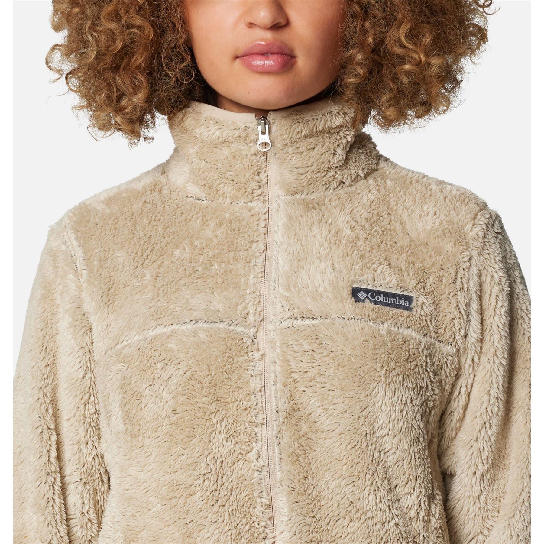 Columbia Cloudy Day Sherpa Solid Patterned Full Zipper Jacket