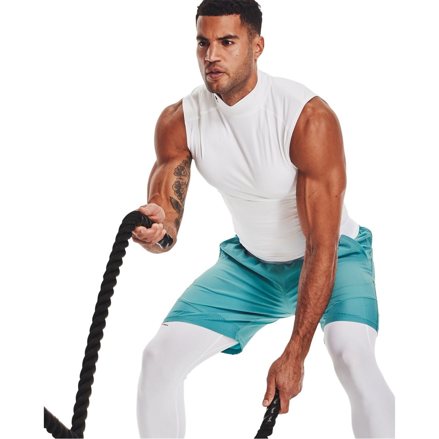 Under Armour Mens Armour Ua Hg Comp Mock Sl Gym Vest