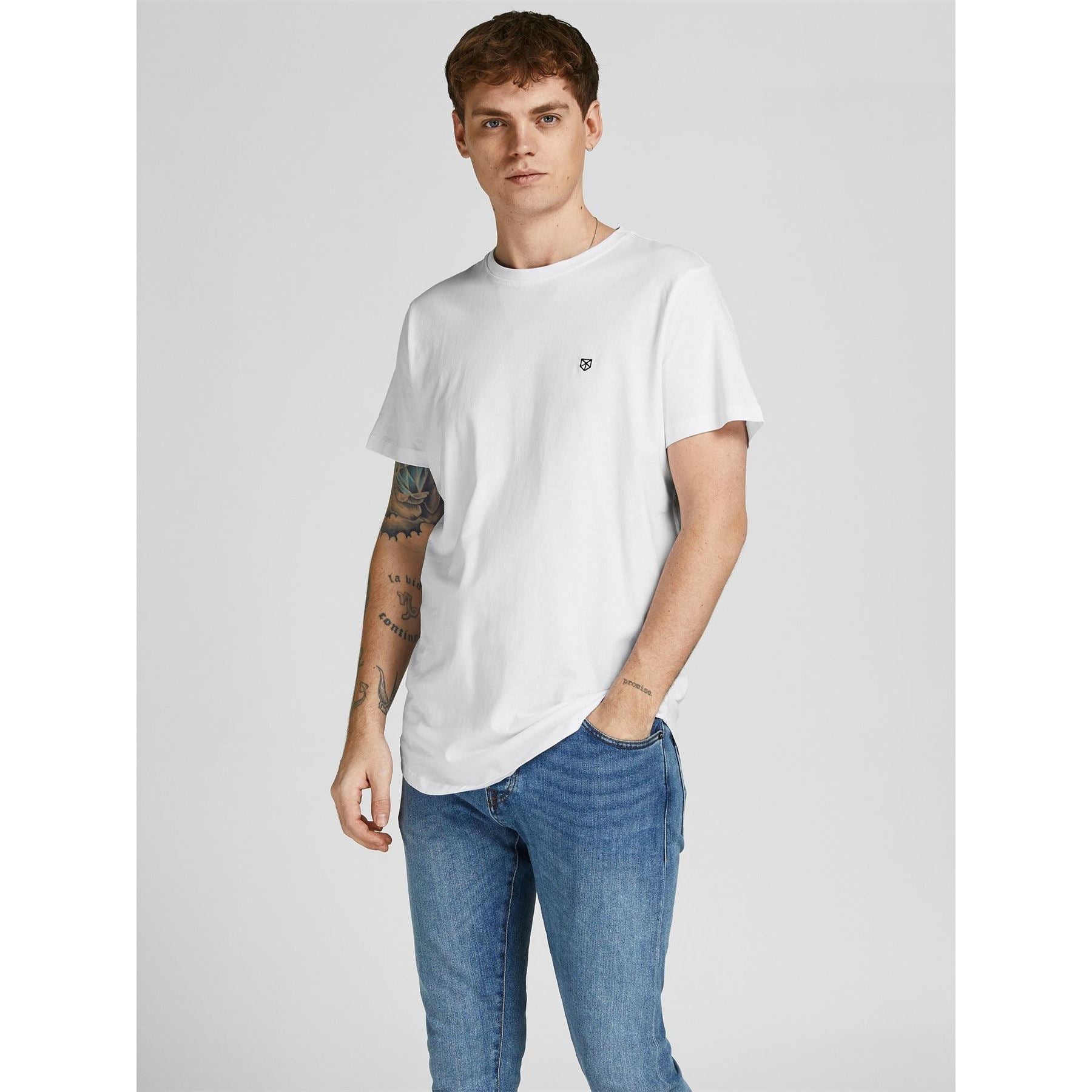 Jack and Jones Mens 5 Pack Brody Short Sleeve T-Shirt