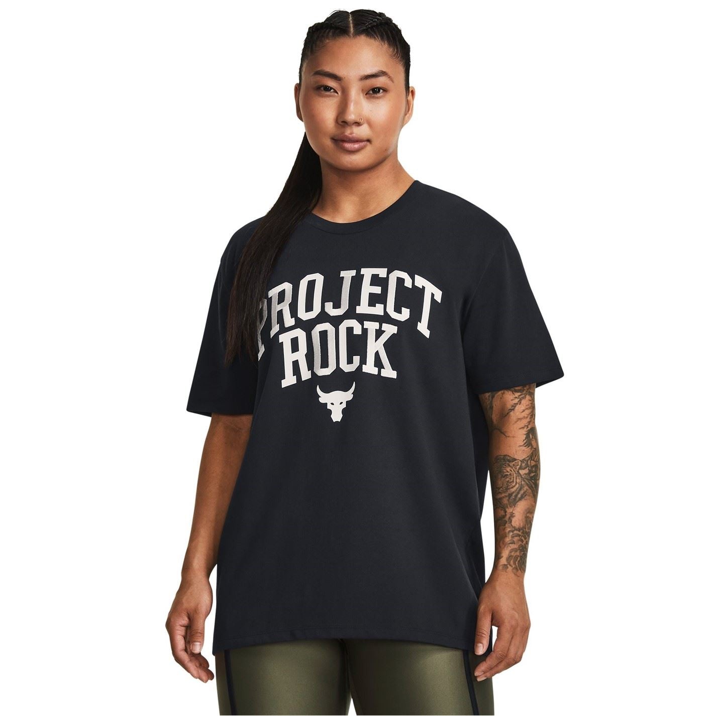 Under Armour Womens Project Rock Heavyweight Campus T-Shirt