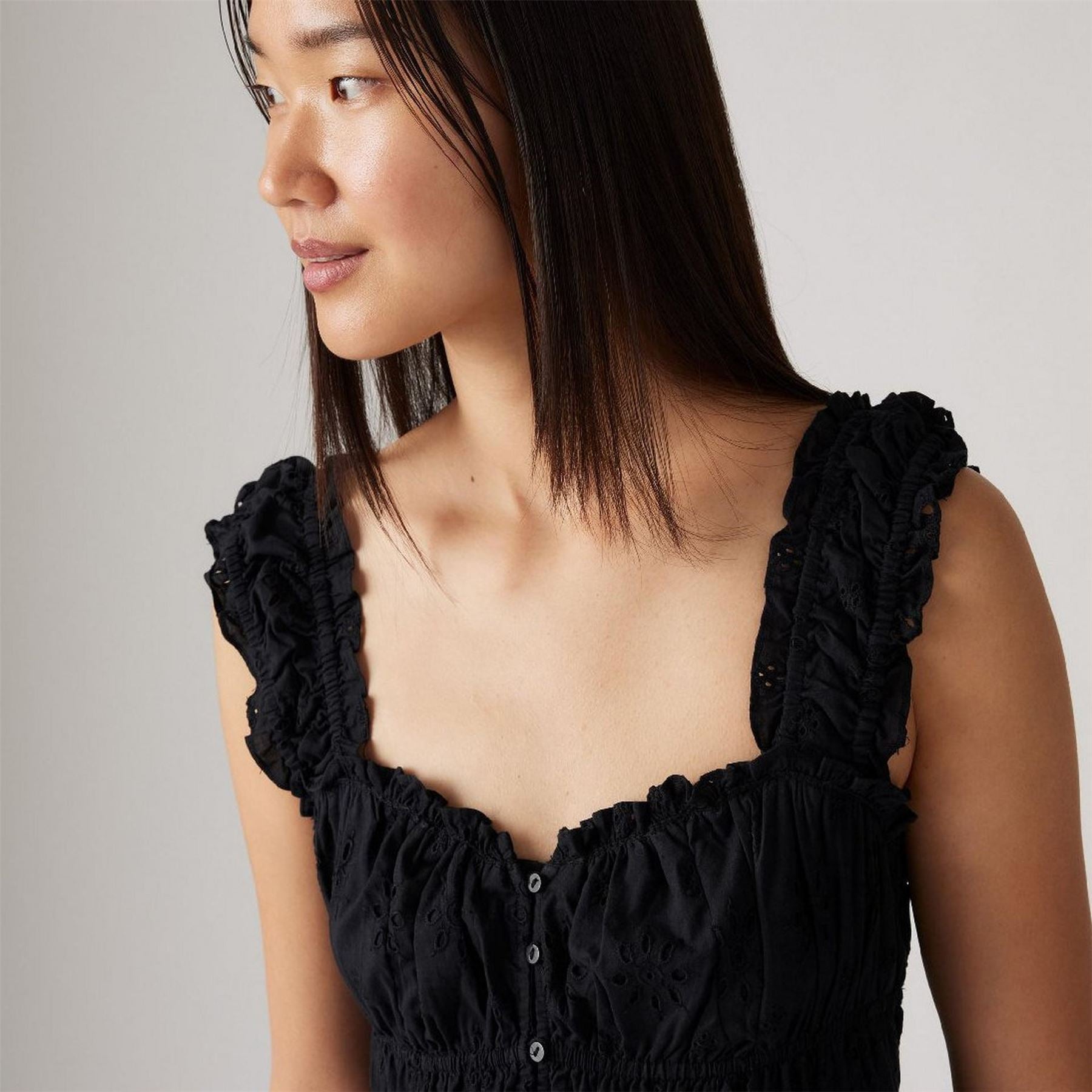 Levis Amaya Square Neck Sleeveless Maxi Dress