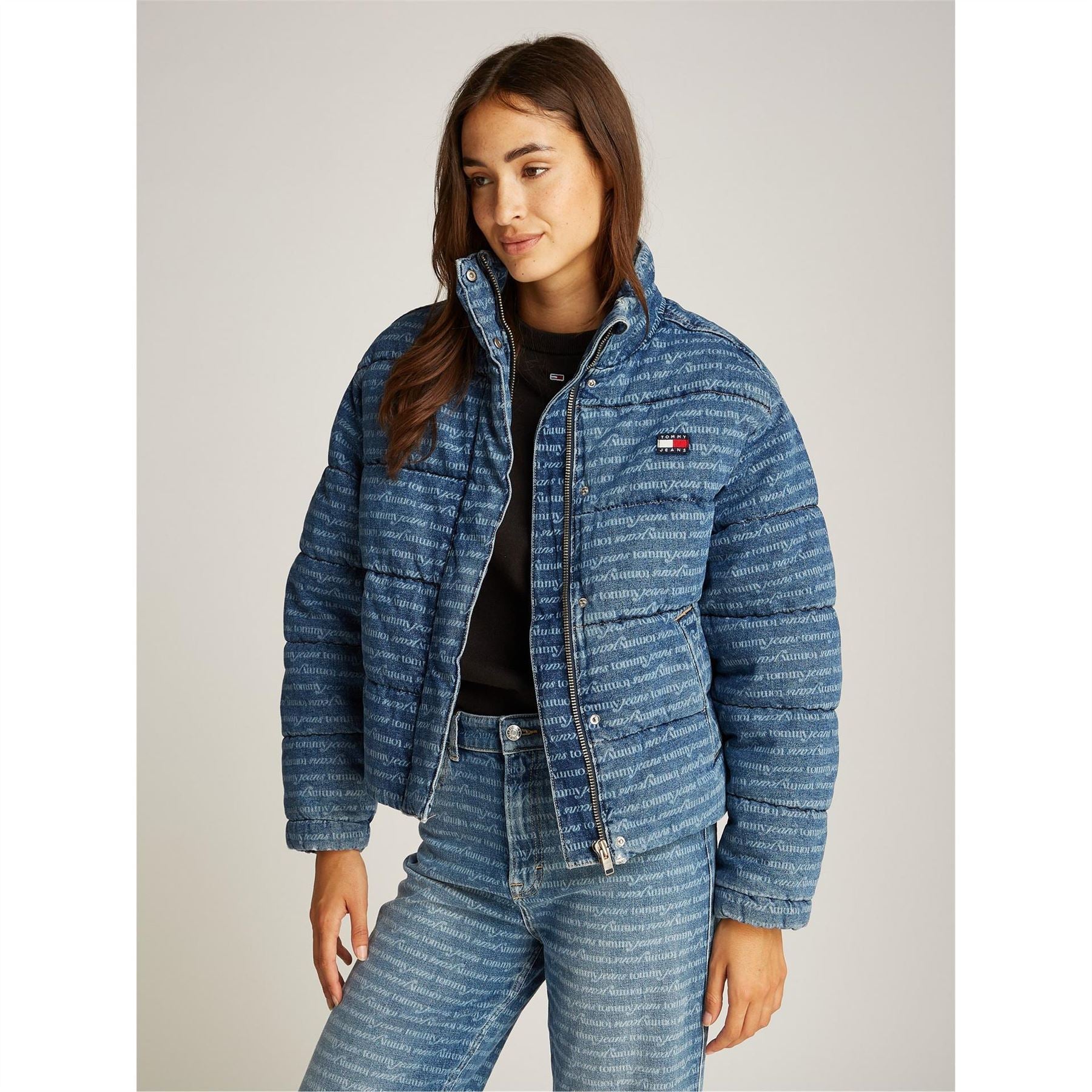Tommy Jeans Quilted Cropped Short Puffer Jacket