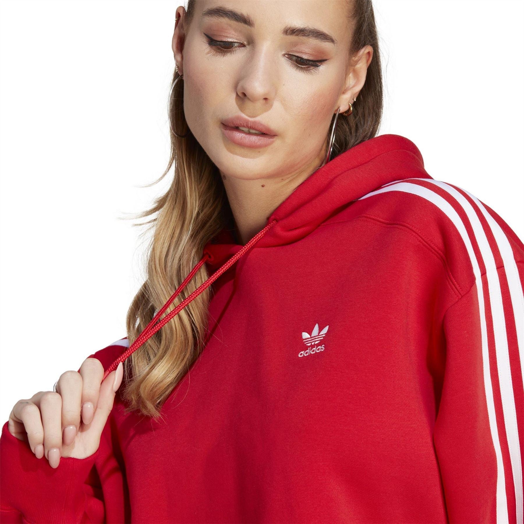 adidas Originals Cropped Hooded Relaxed Fit Sweatshirt