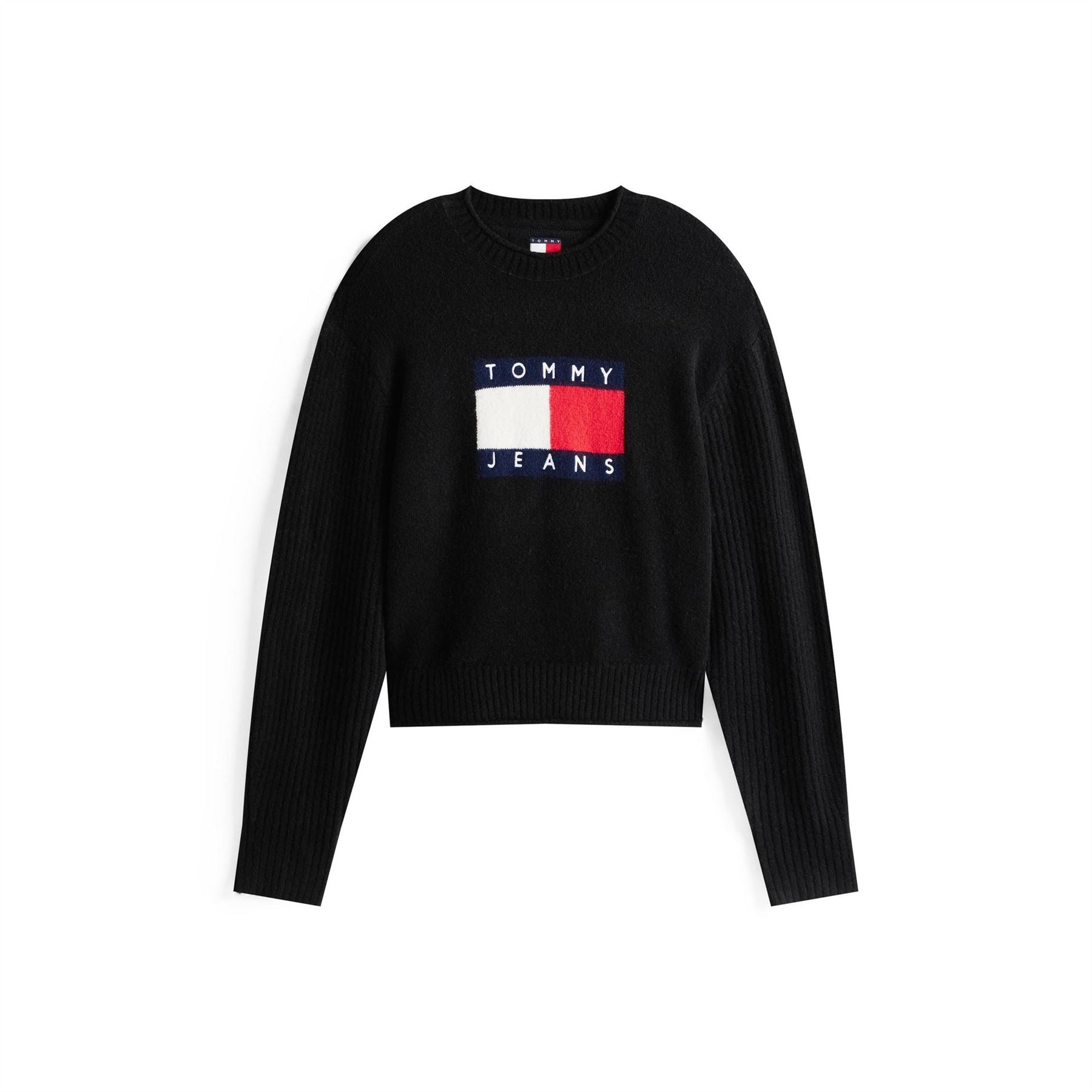 Tommy Jeans Flag Graphic Crew Neck Long Sleeve Sweater
