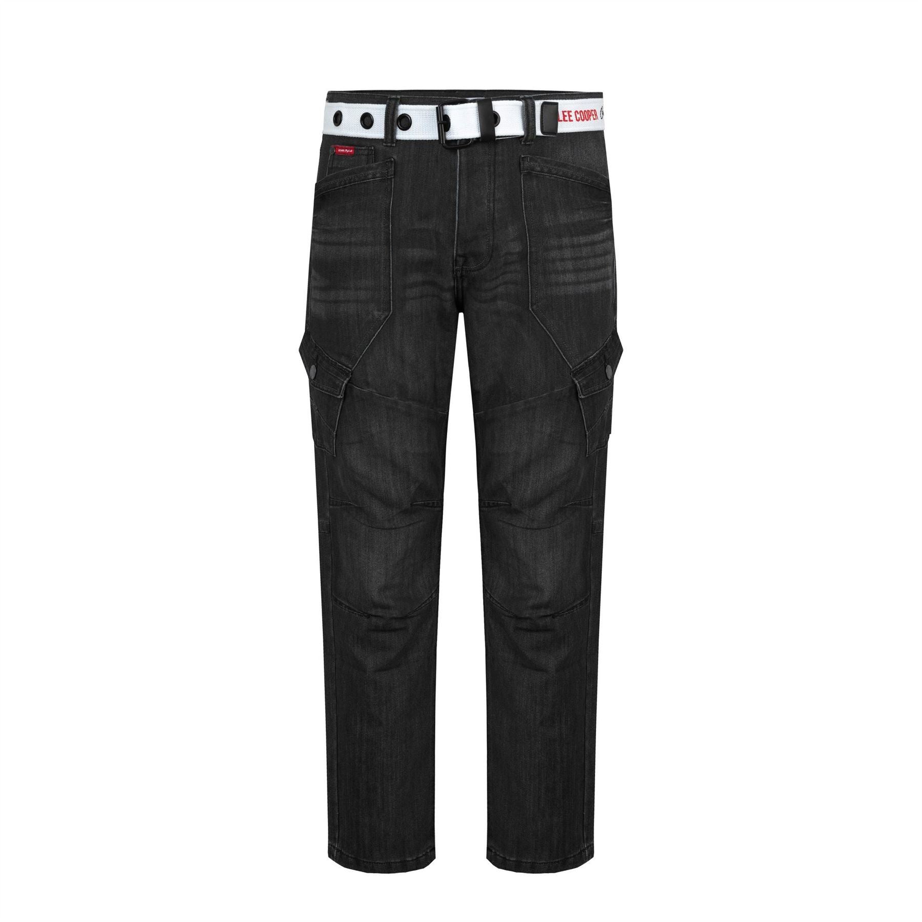 Lee Cooper Mens Belted Cargo Jeans