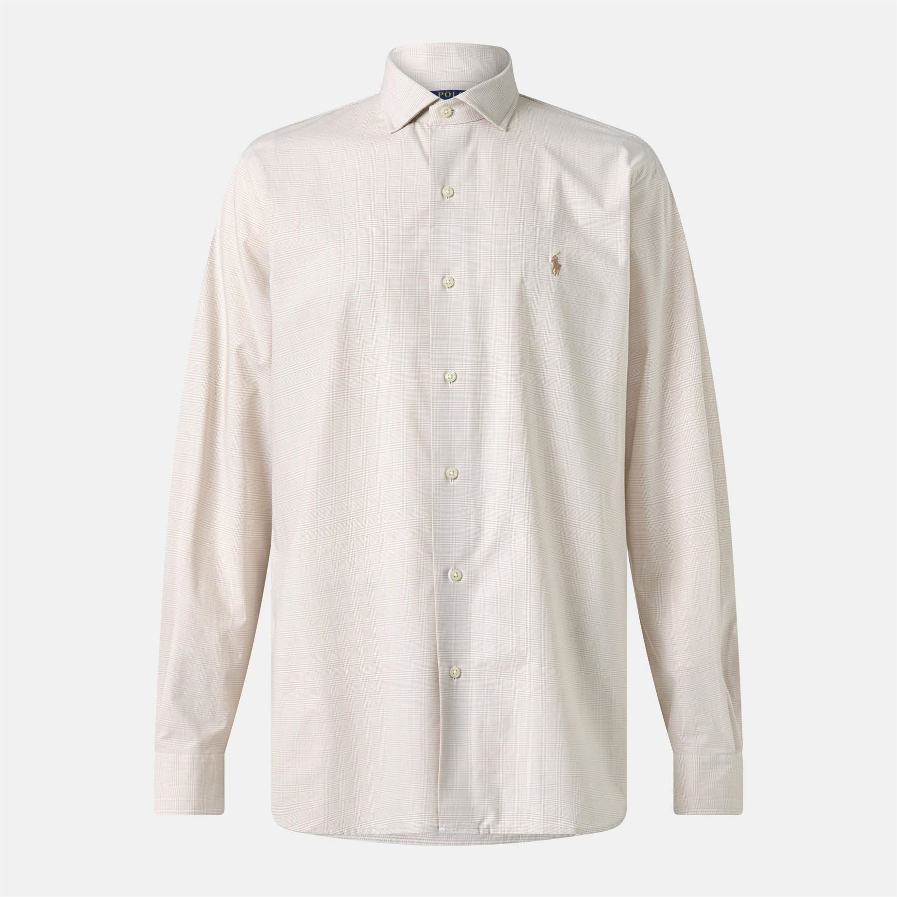 Polo Ralph Lauren Poplin Check Regular Fit Point Collar Cuff Sleeve Shirt