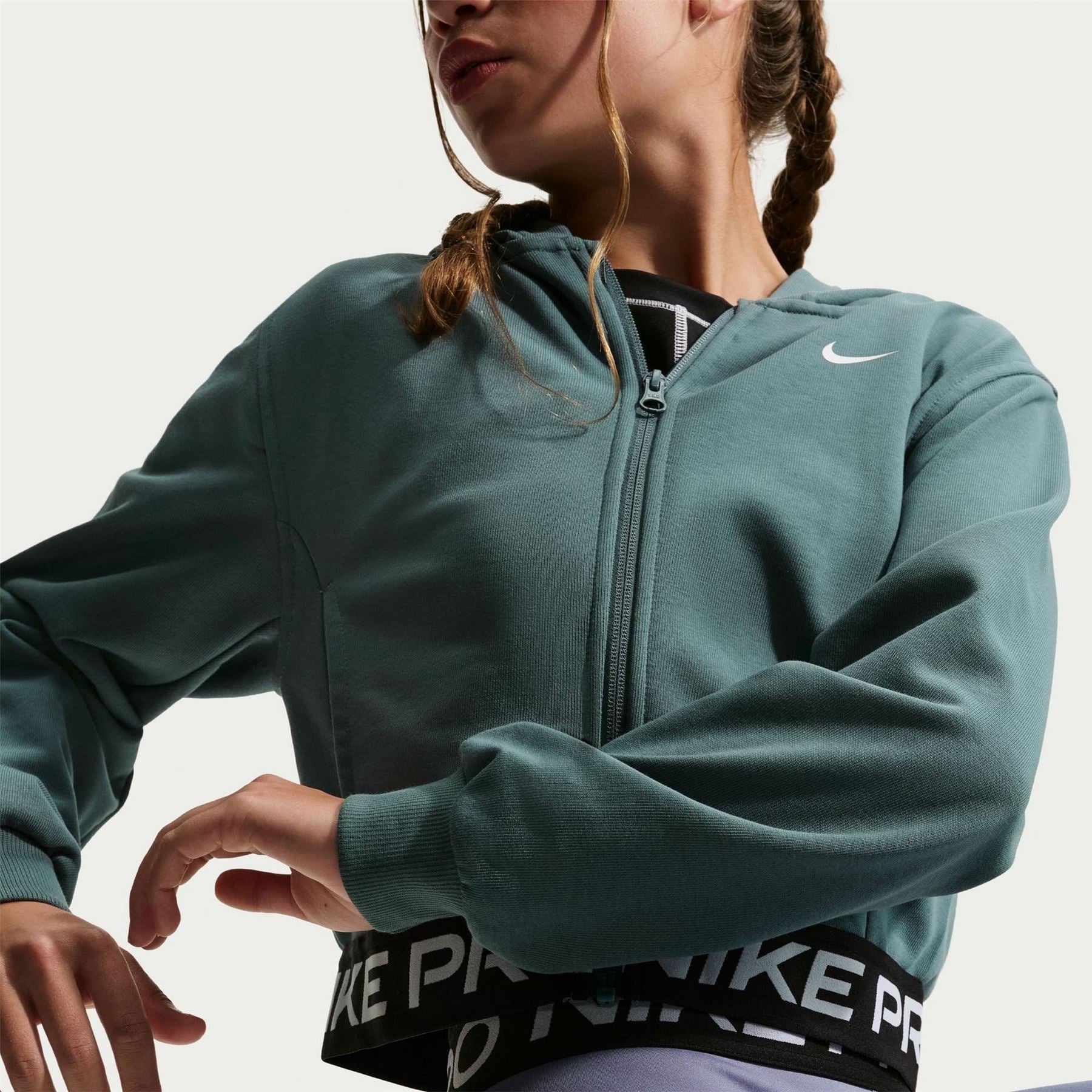 Nike Pro Dri Fit Full Zip Hoodie Juniors