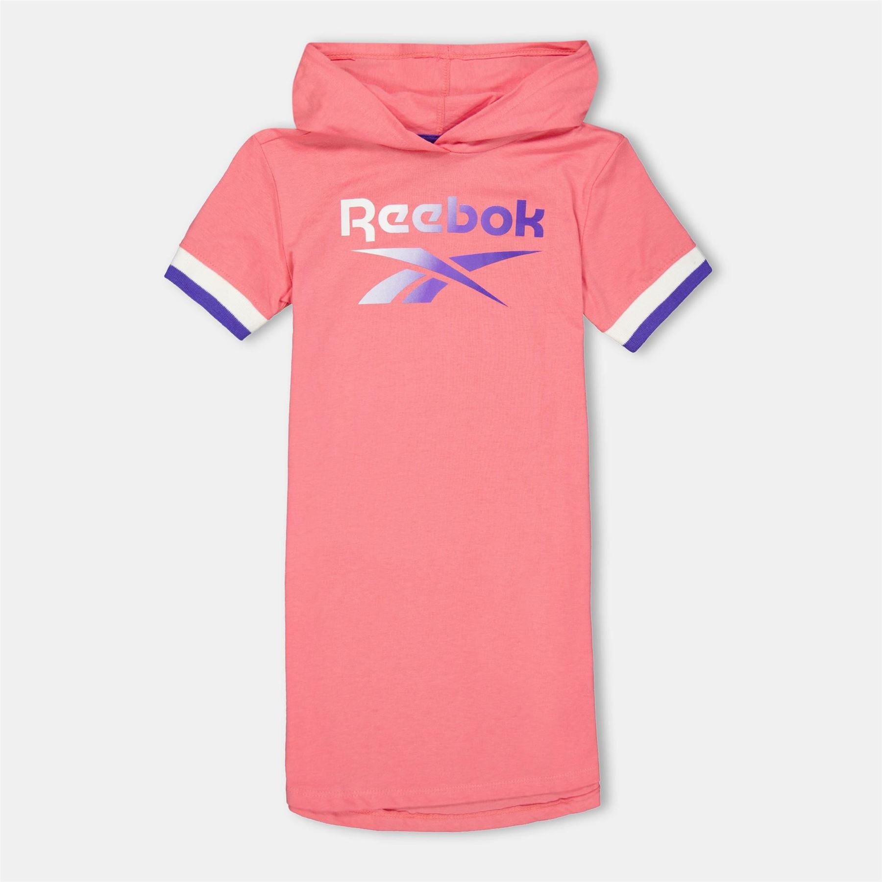 Reebok Hooded Neck Knee Length T-Shirt Dress