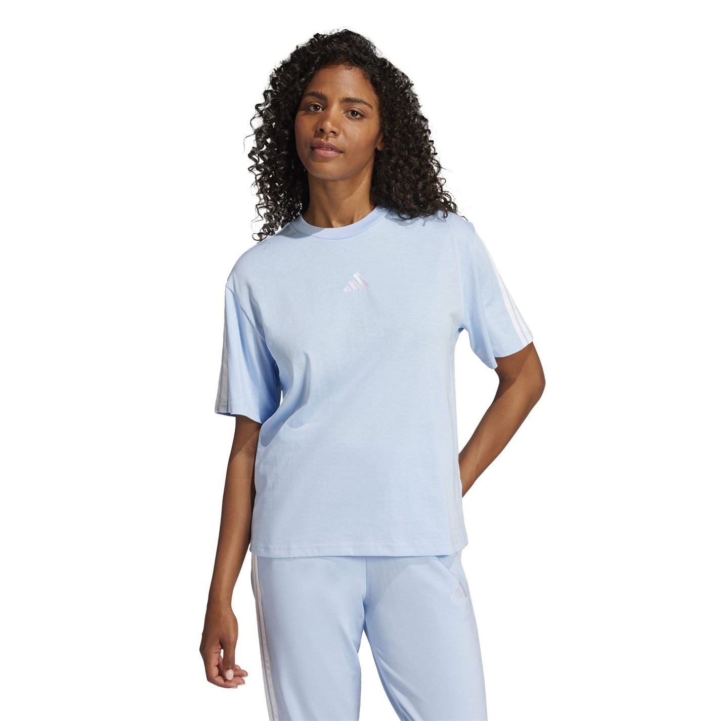 adidas Womens Essentials 3 Stripe T-Shirt