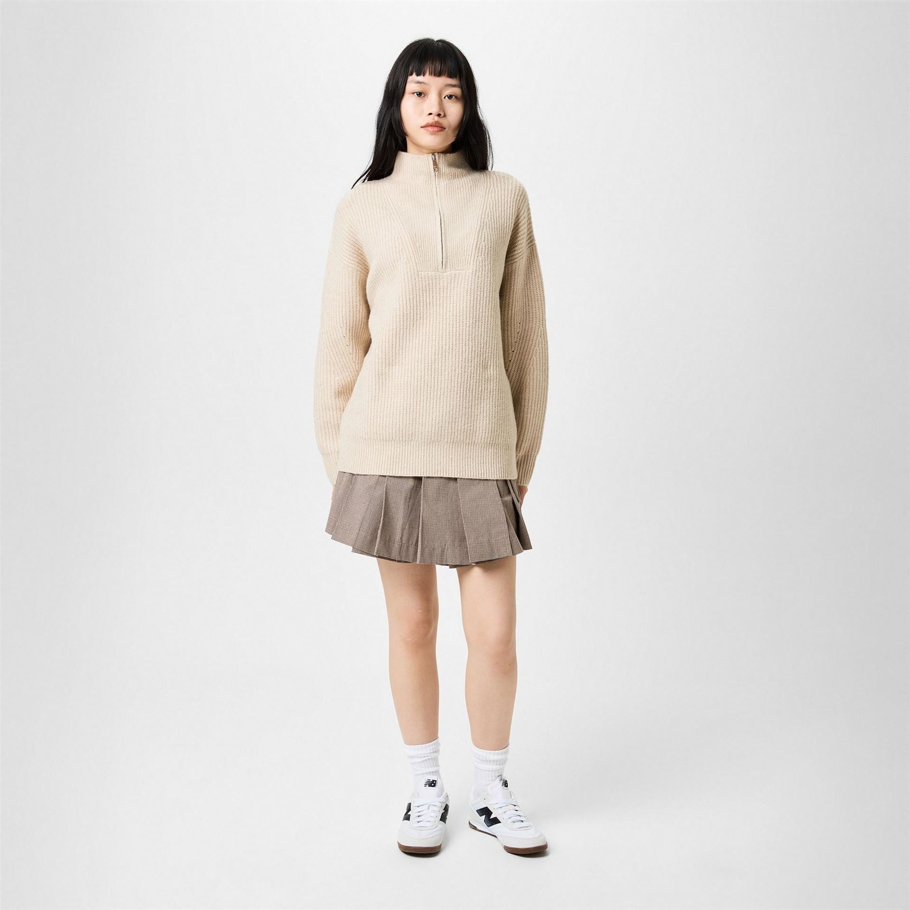 Jack Wills High Neck Zip Knitted Jumper