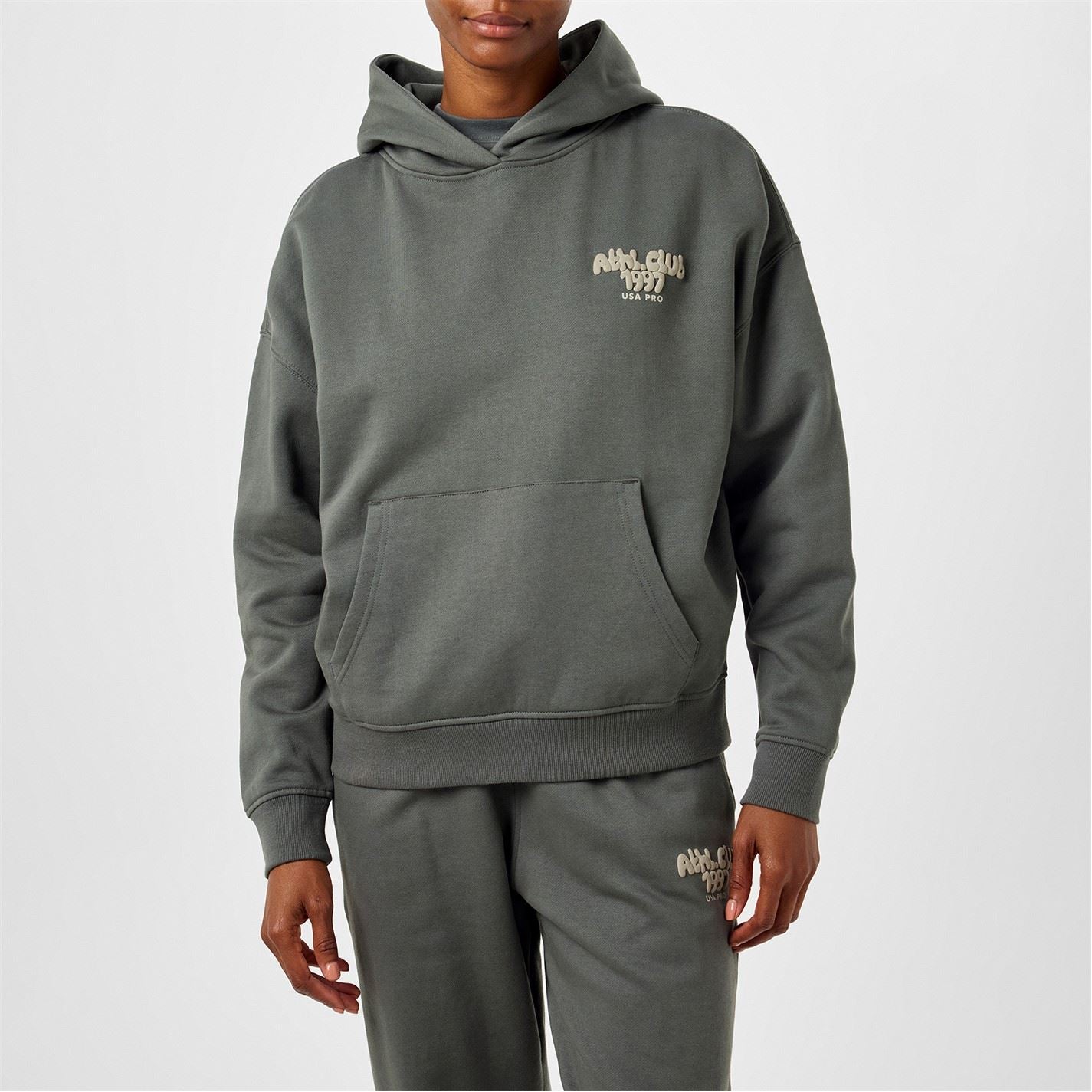 USA Pro Oversize Fit Hooded Graphic Sweatshirt