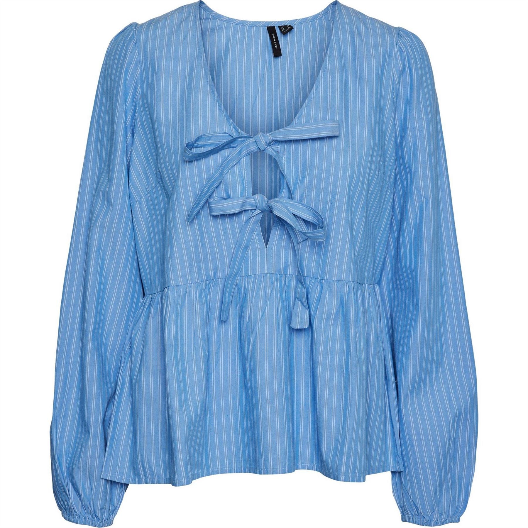 Vero Moda Gili Tie Relaxed Fit V Neck Blouse