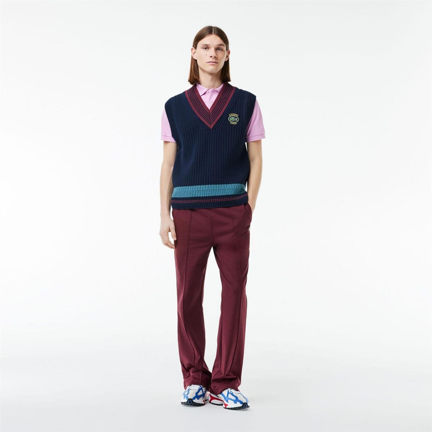 Lacoste Cotton Badge Accent Tennis Sweater