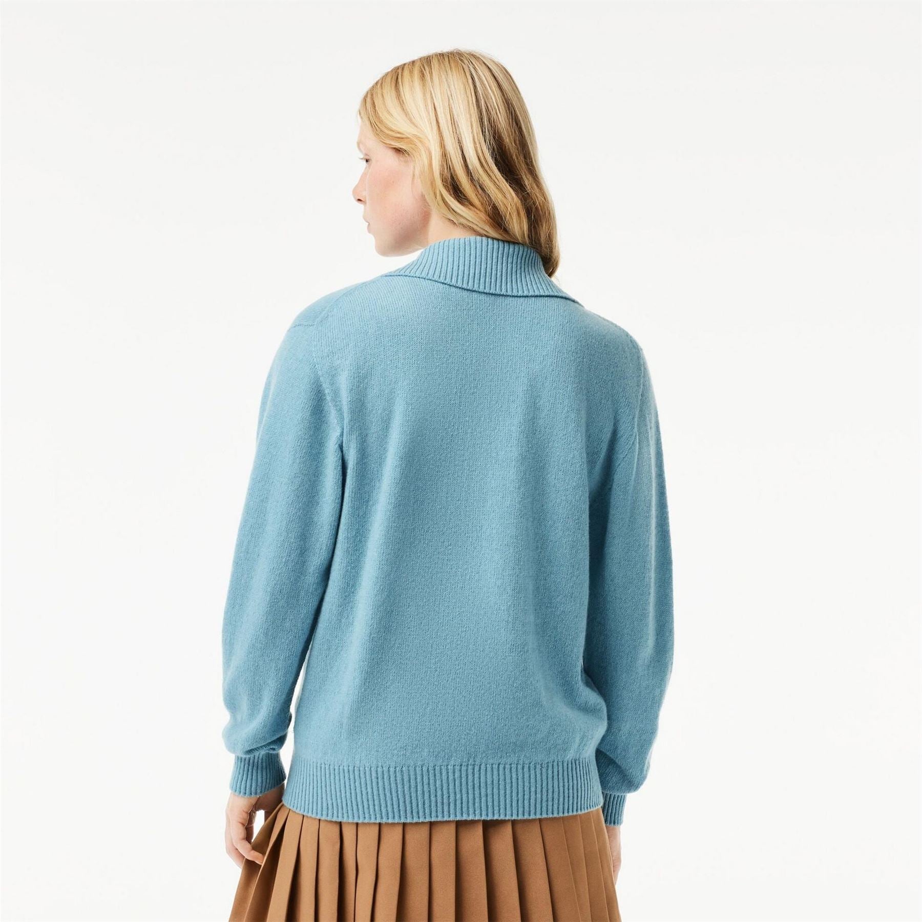 Lacoste Crocodile Logo Collared Neck Long Sleeve Sweater