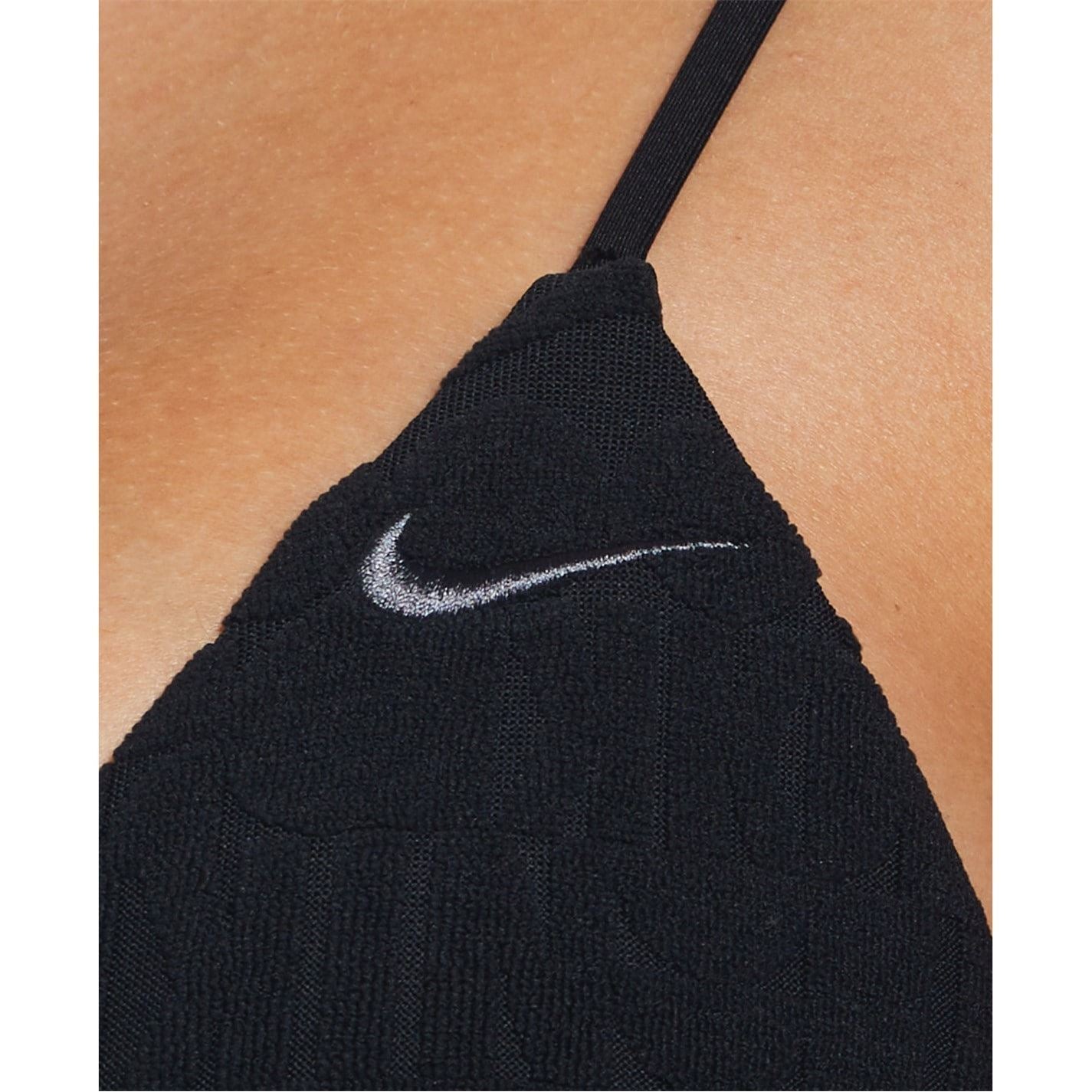 Nike Tie Back Textured Triangle Bikini Top